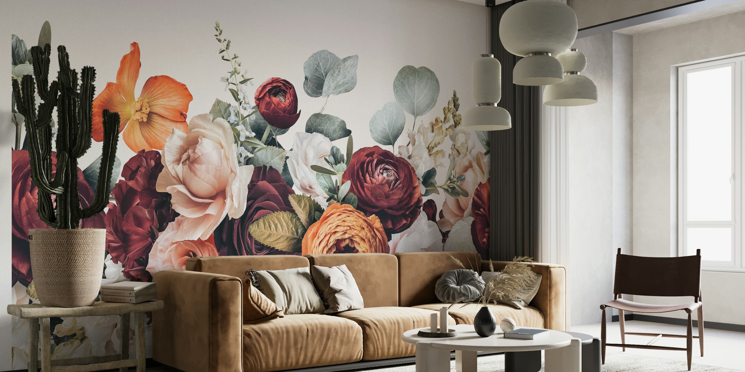Rose Delight floral wallpaper in a room