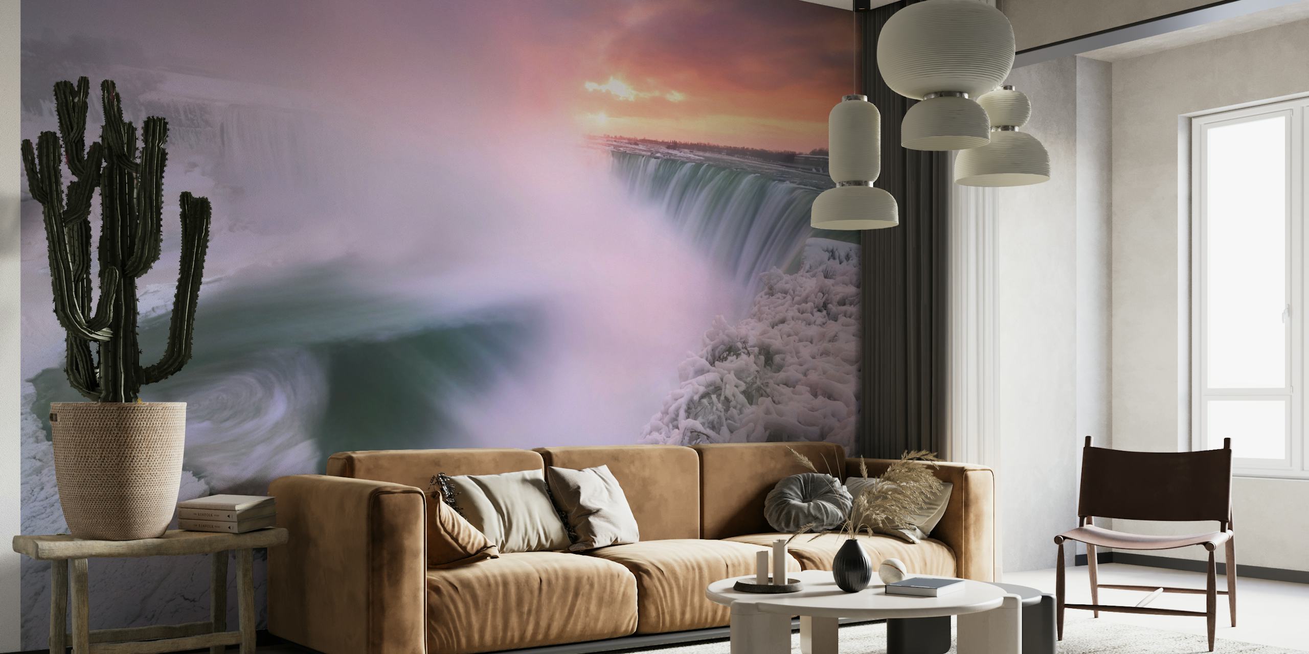 Niagara falls in winter wallpaper