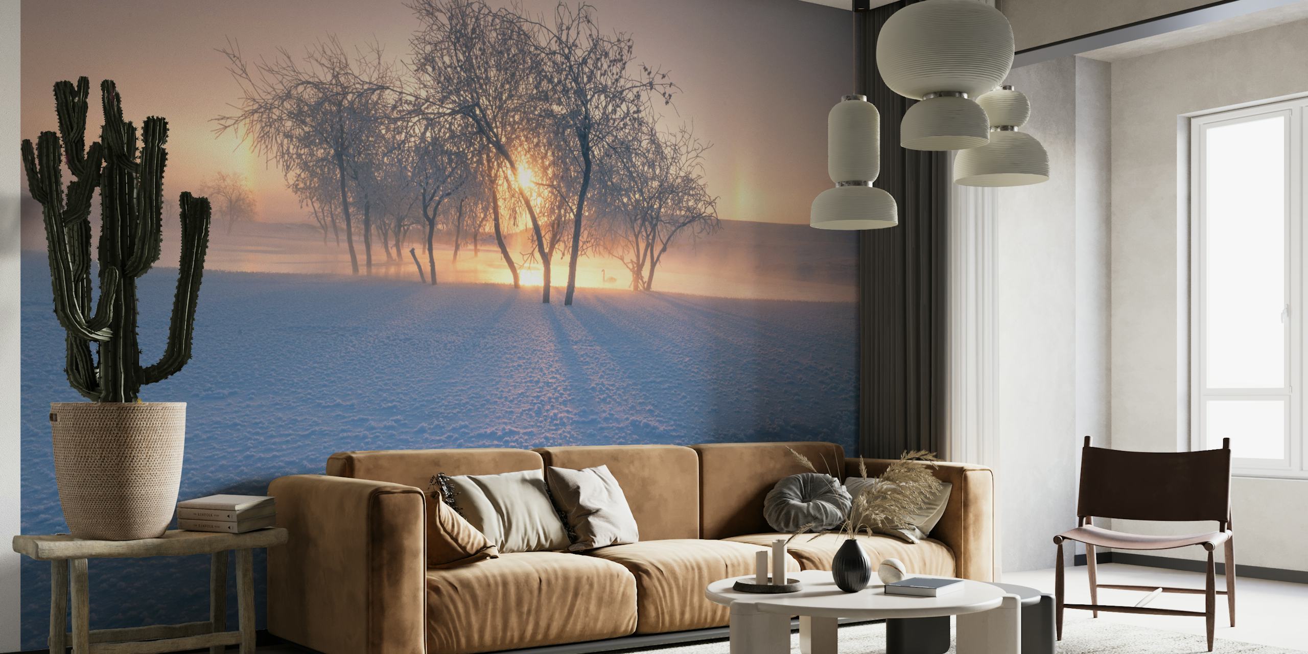 Swan Lake wallpaper in a serene setting