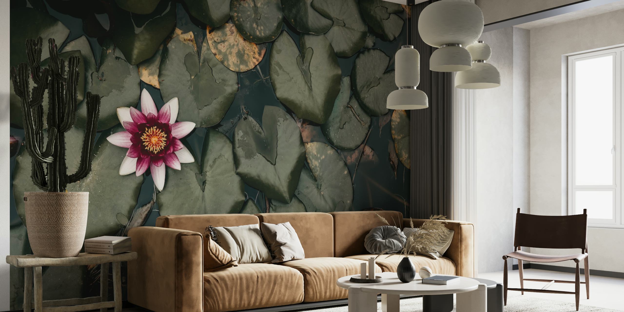 Flower water lily pad projekt tapet