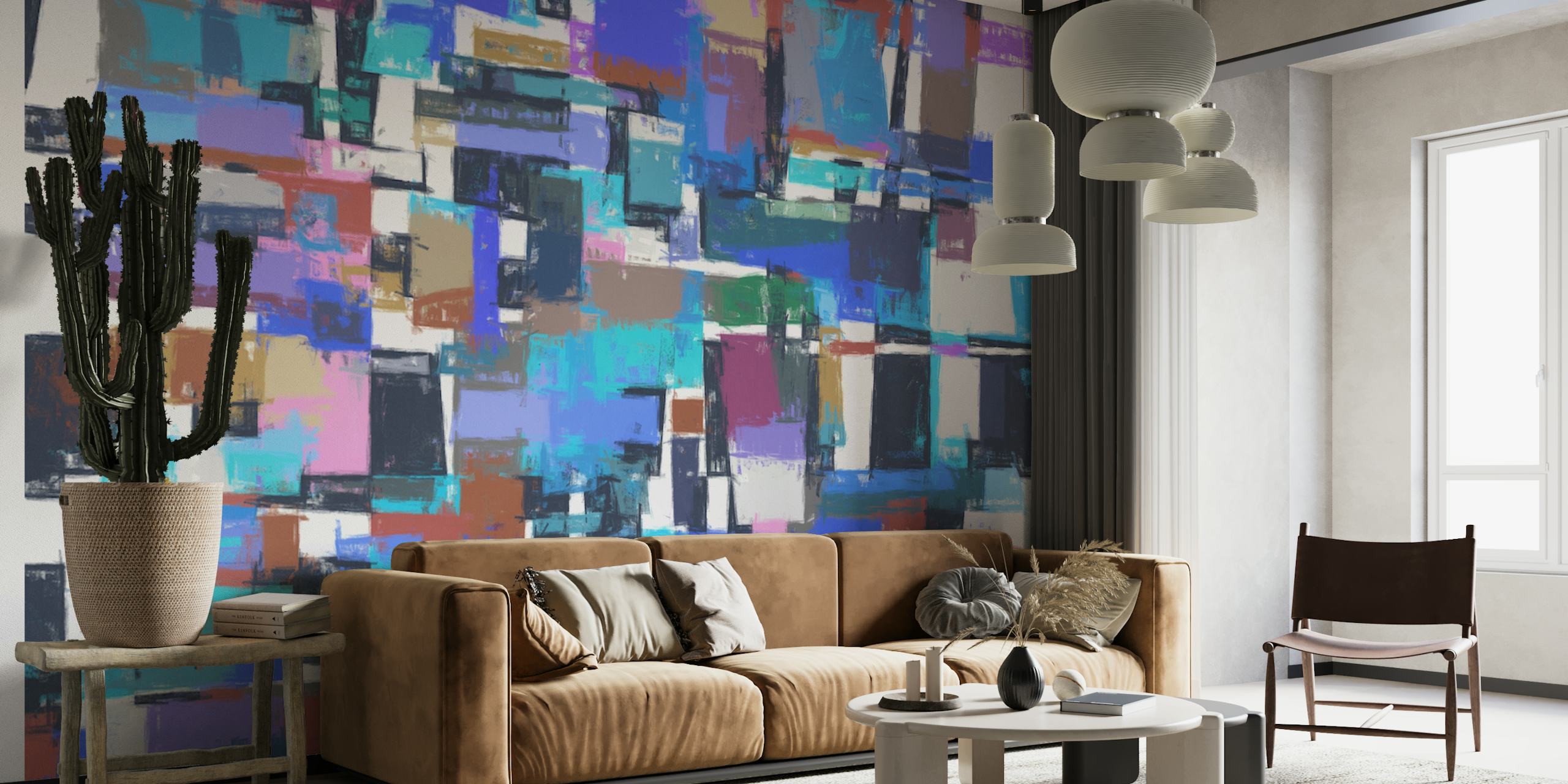 Vibrant wallpaper design for interiors