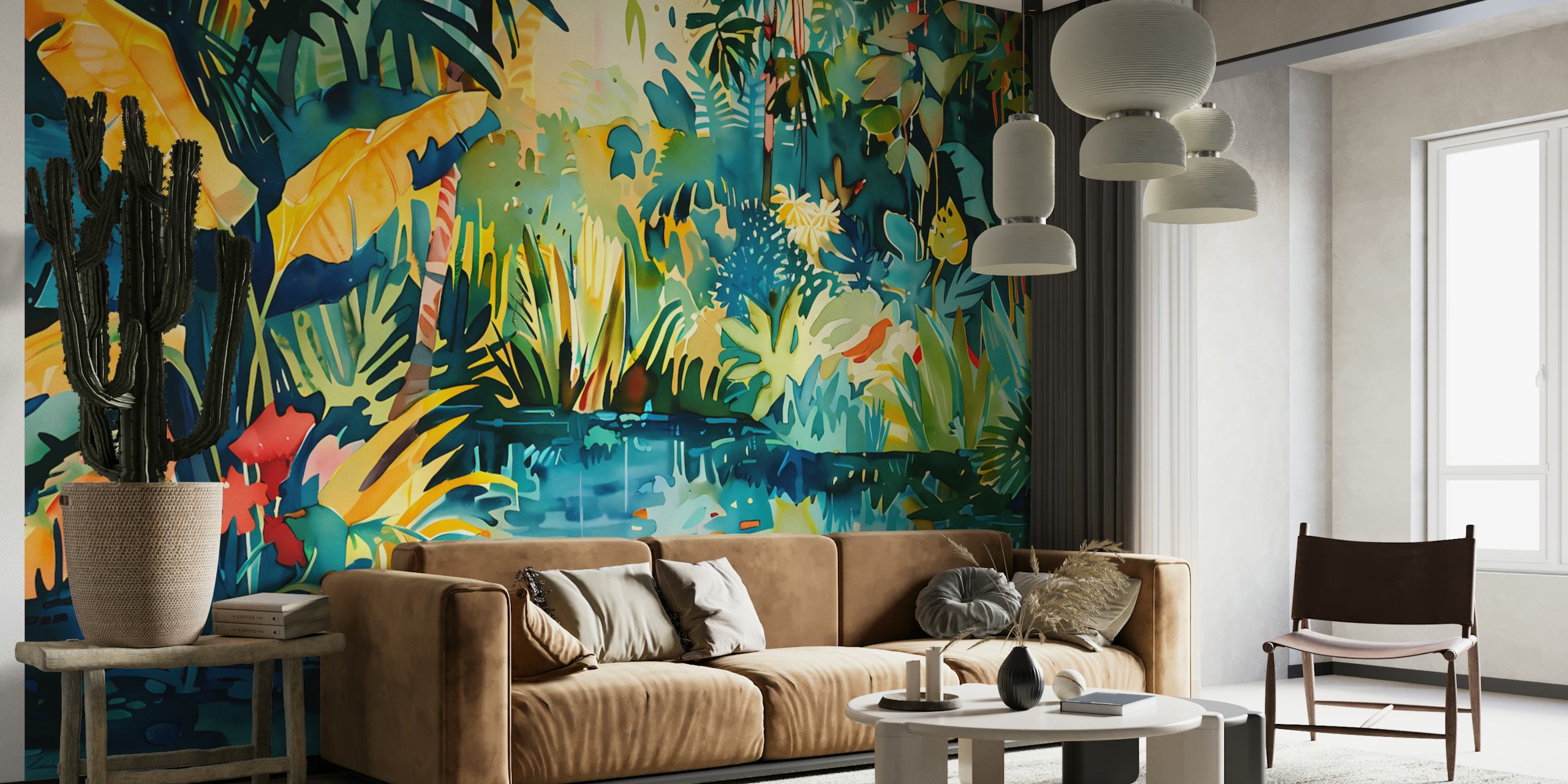 Tropical Garden 28 ταπετσαρία σε ένα δωμάτιο