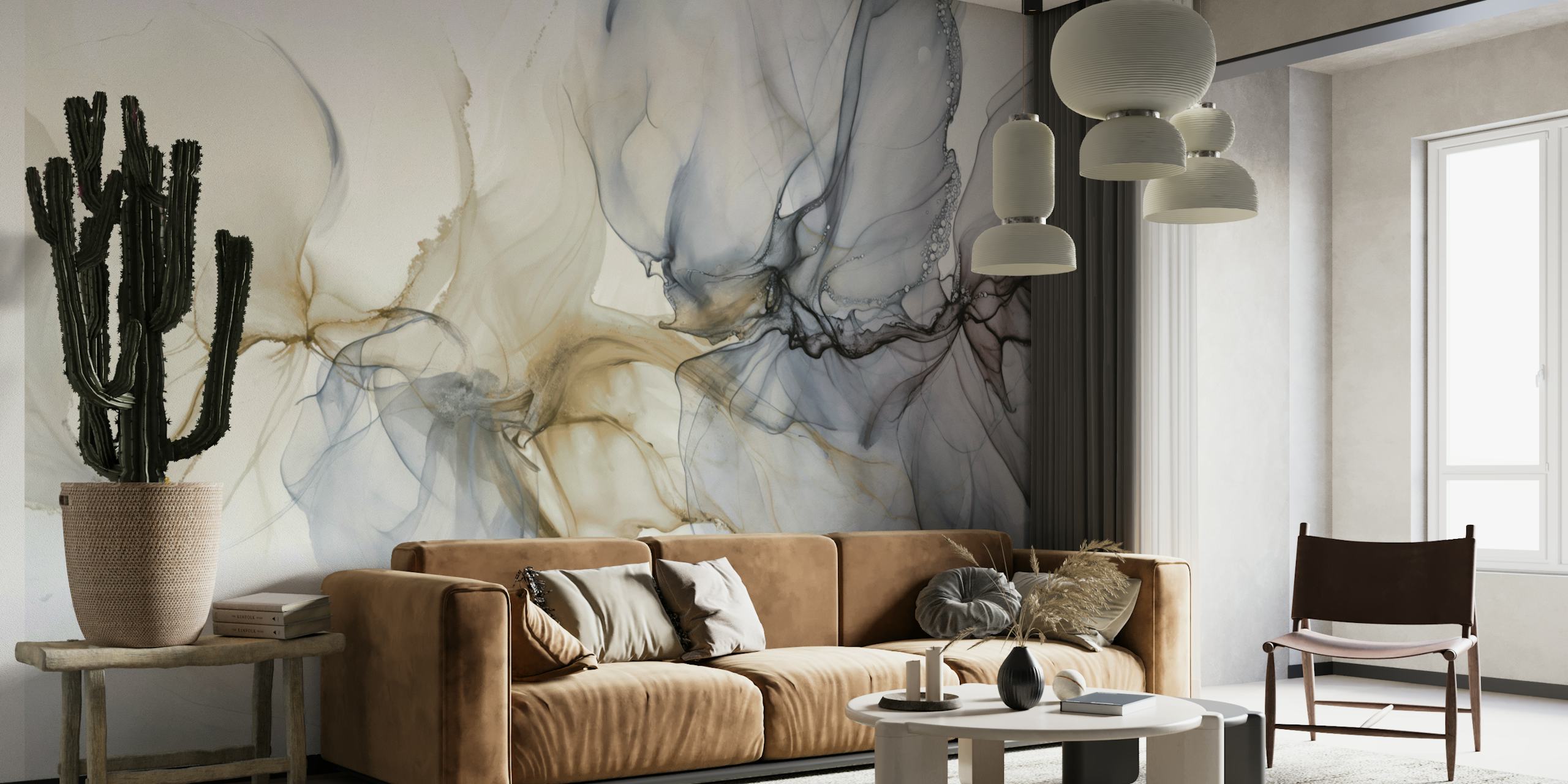 Floating ink wallpaper en tonos claros