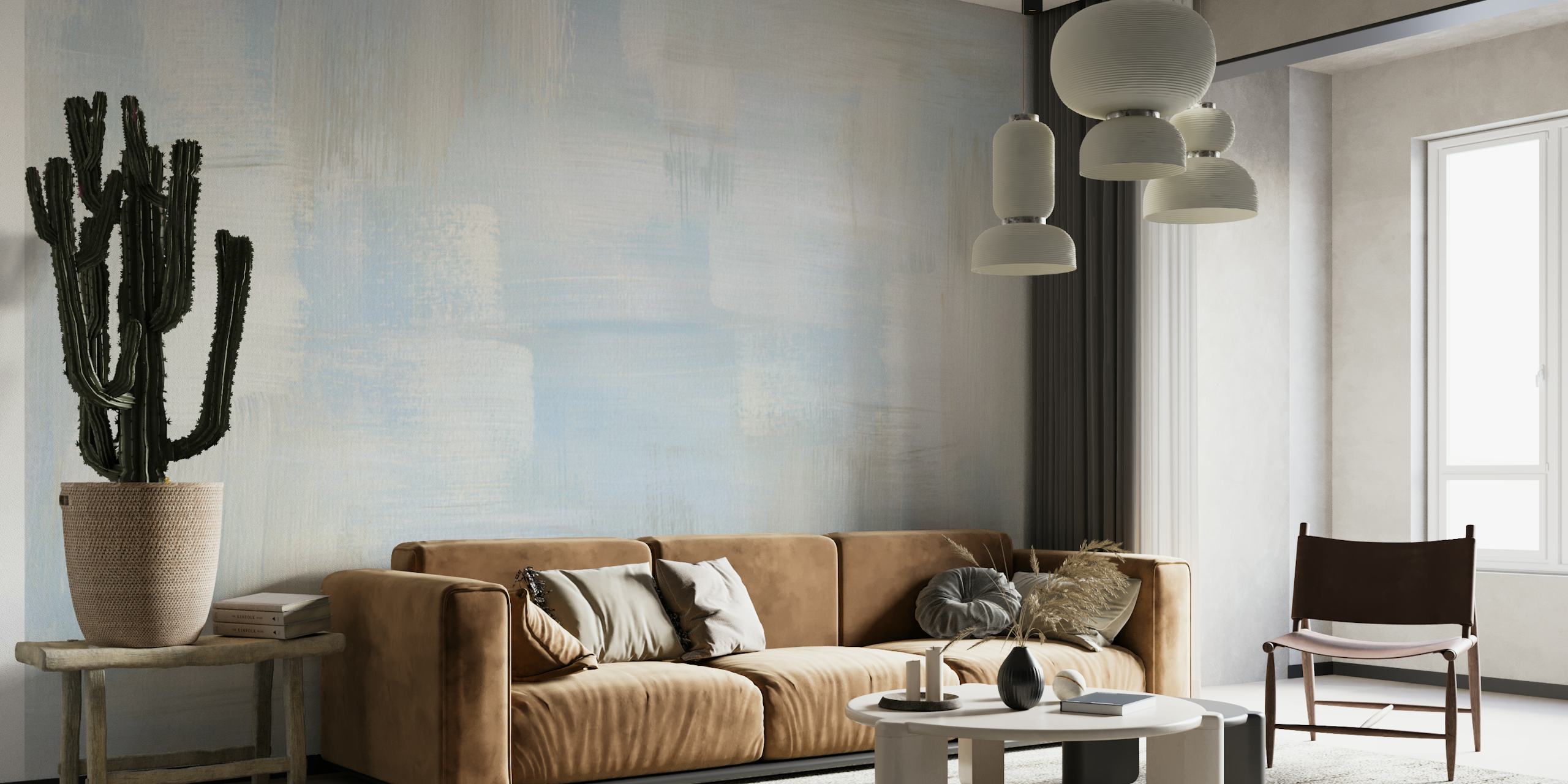 Subtle Textures 1 papel pintado mostrado en una habitación