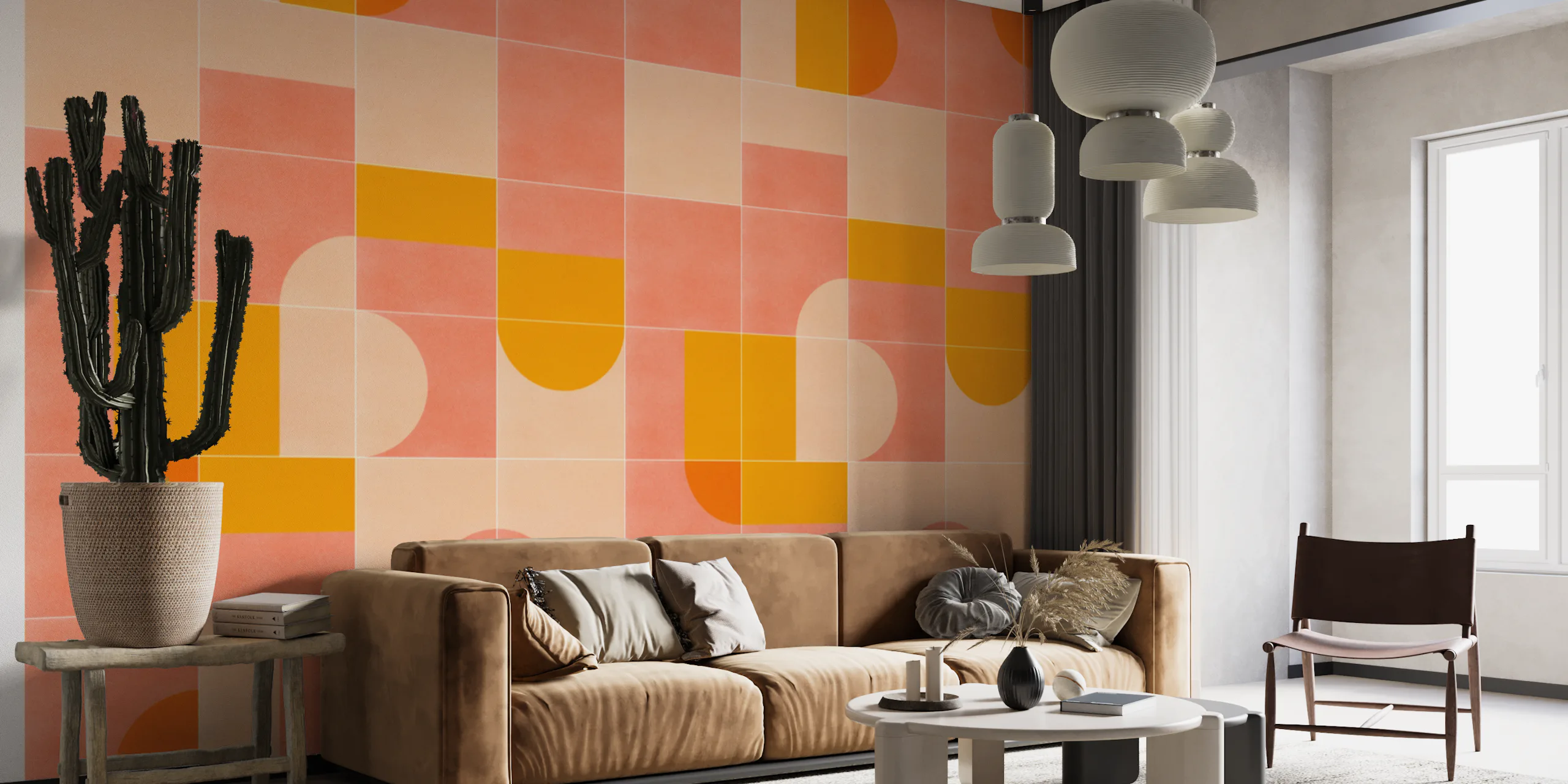 Retro Tiles Three Wallpaper - Happywall