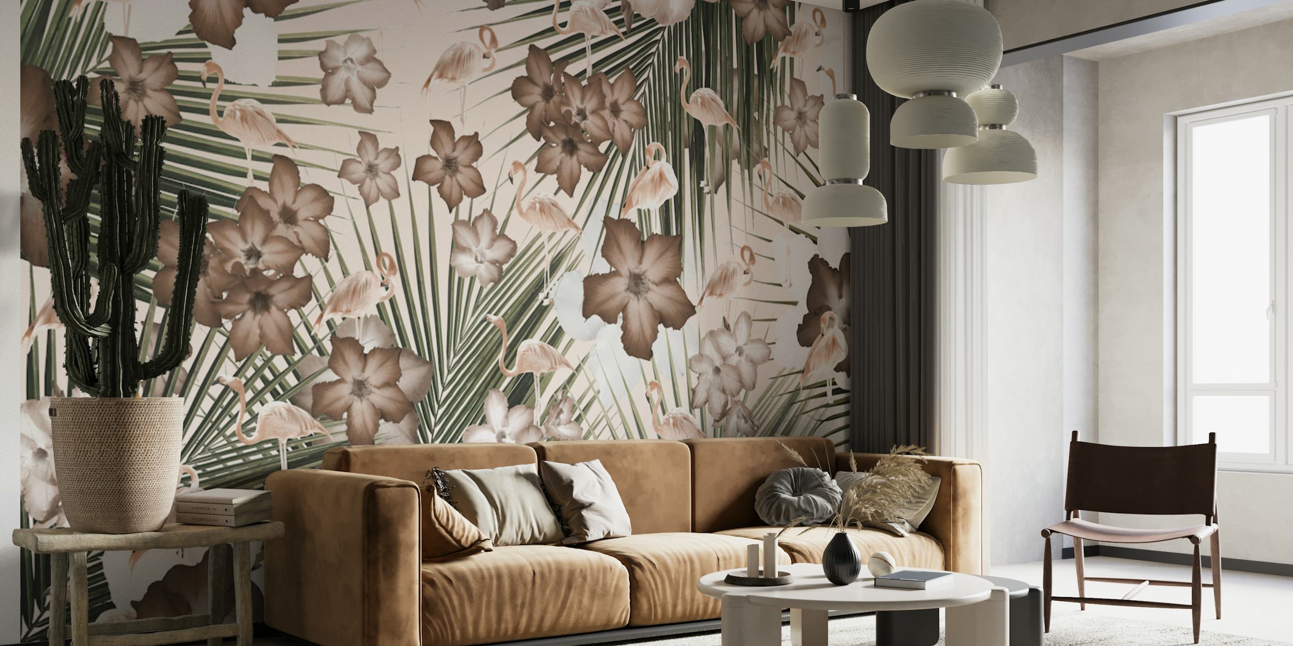 Flamingo Jungle Paradiso 2 tapet i et rom