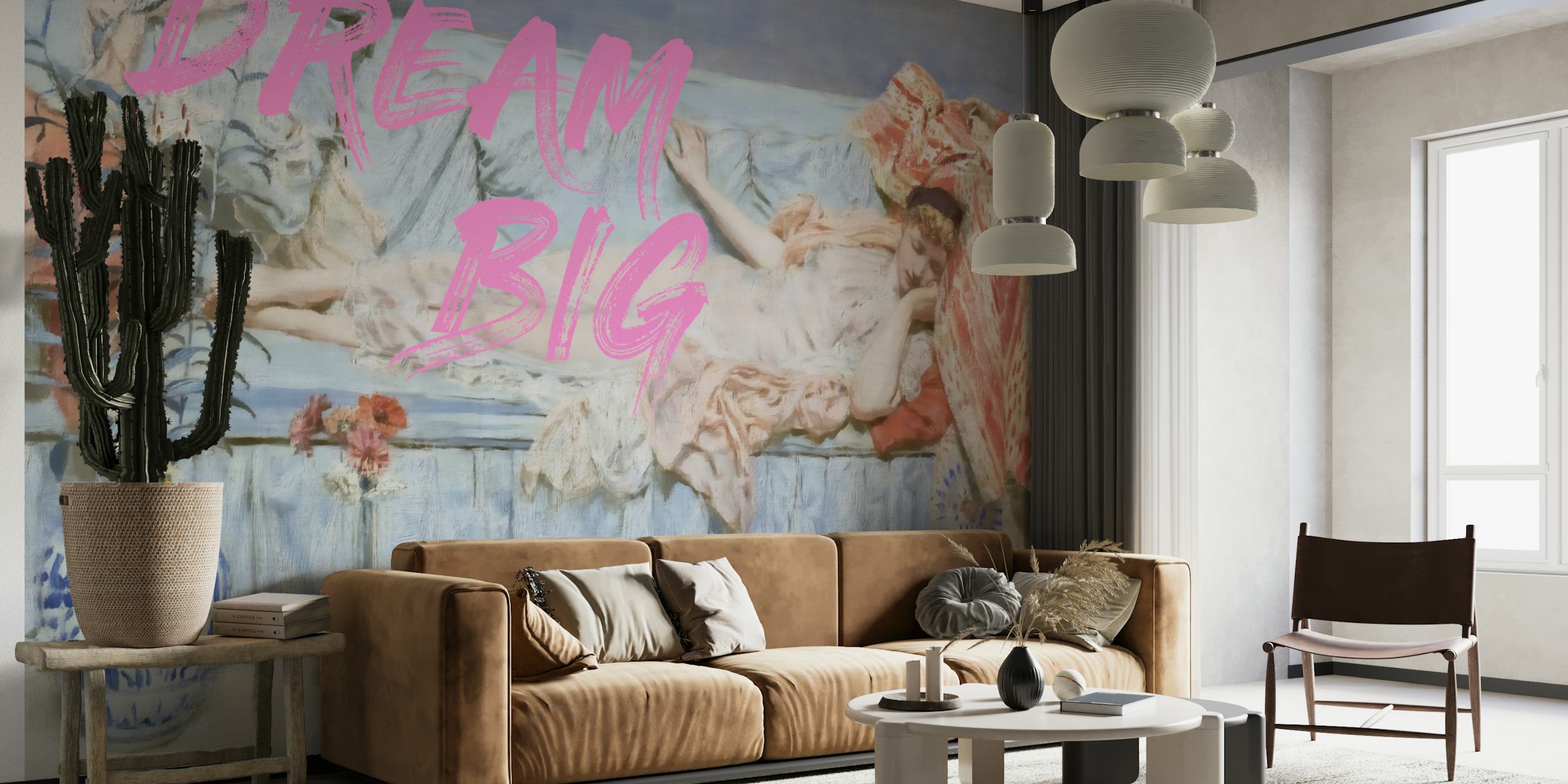 Dream Big wallpaper in a beautiful room