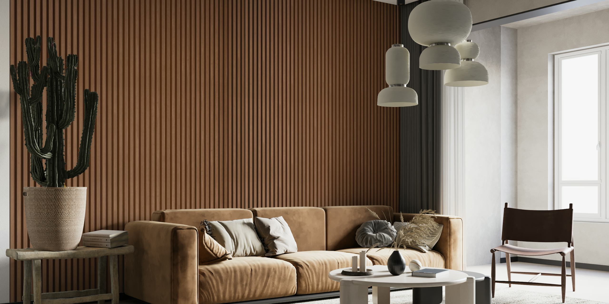 Acoustic wood wallpaper