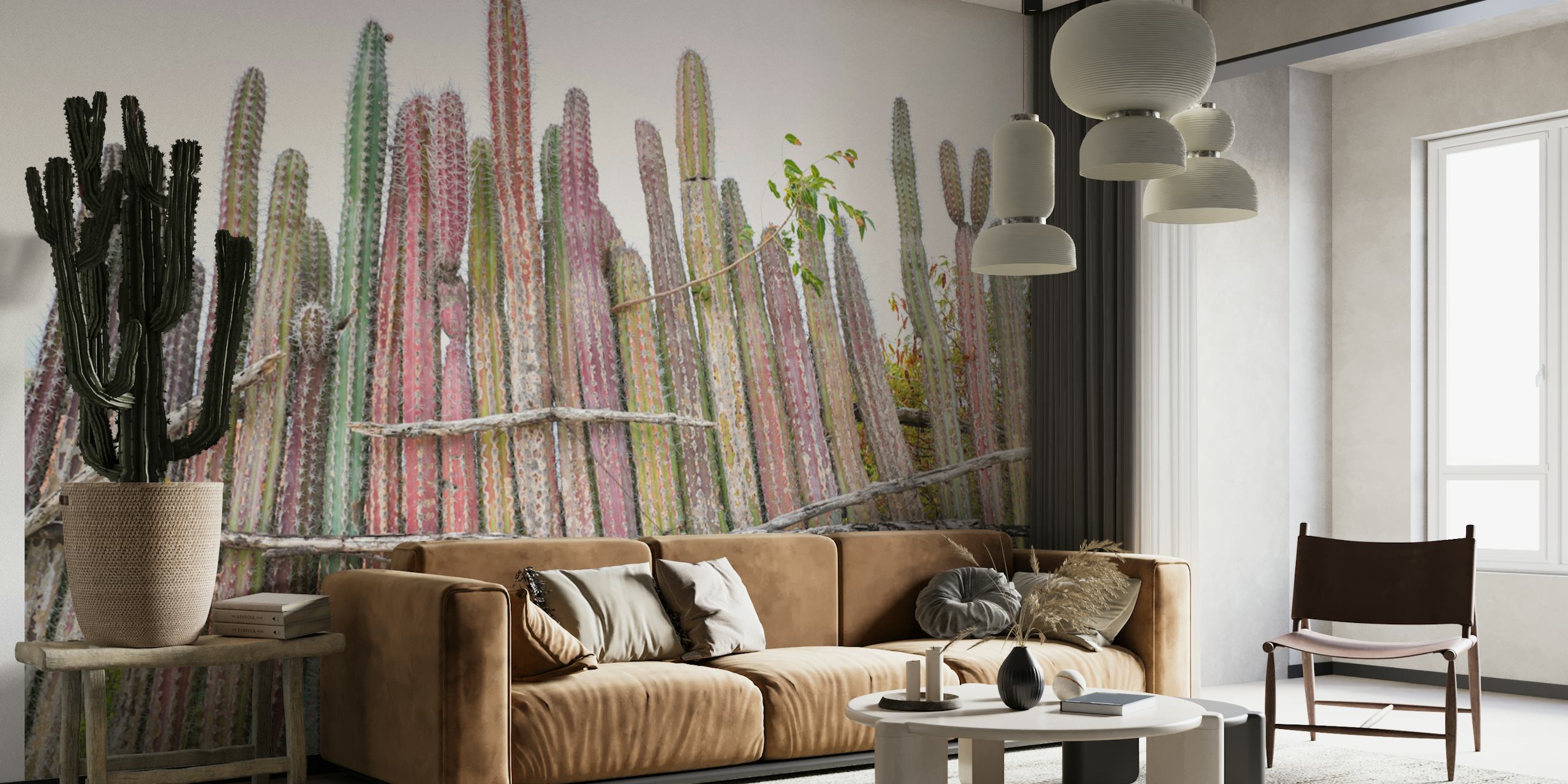 Cacti Fence Dream 1 wallpaper in a room