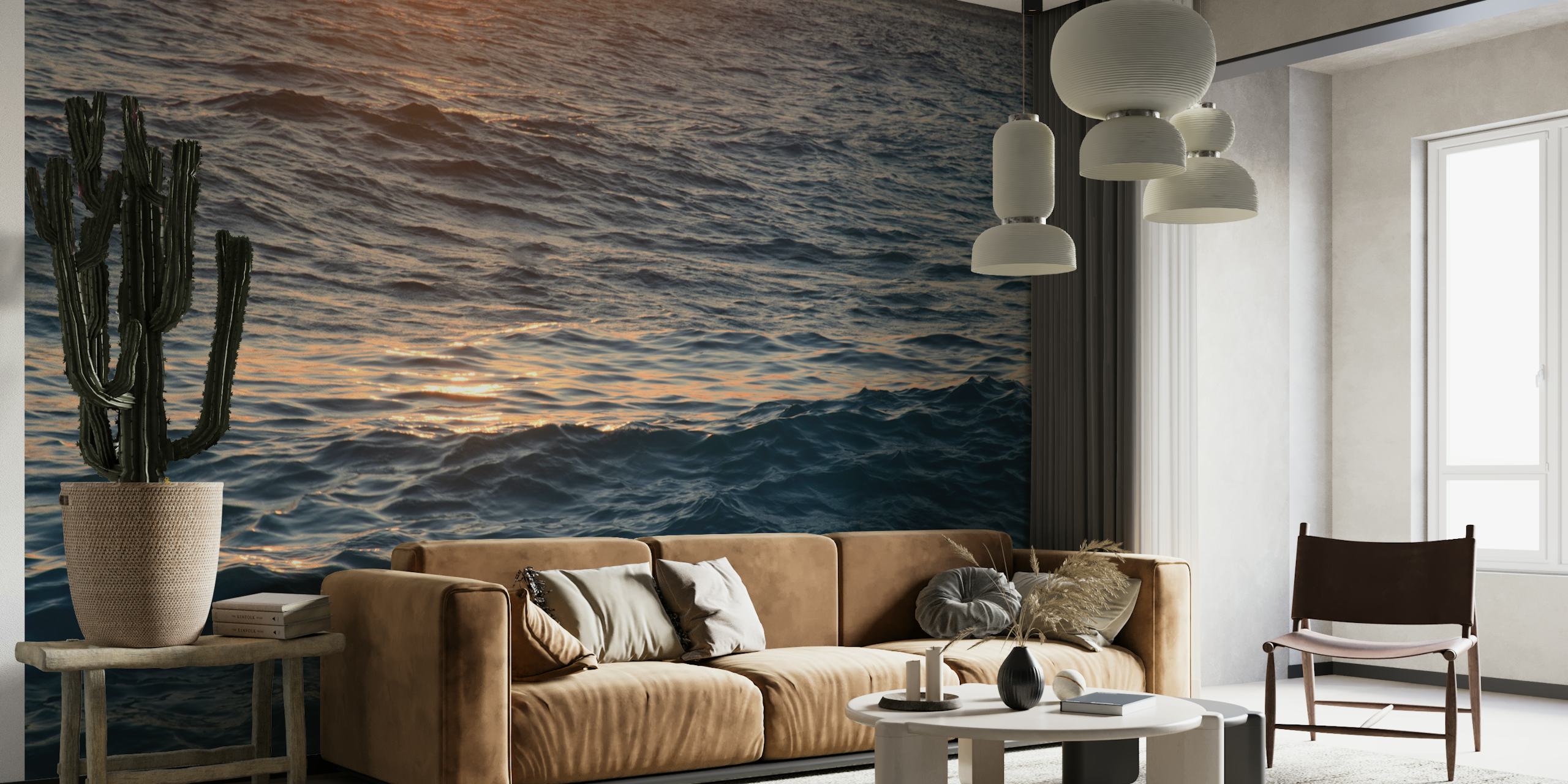 Caribbean Ocean behang in een kamer