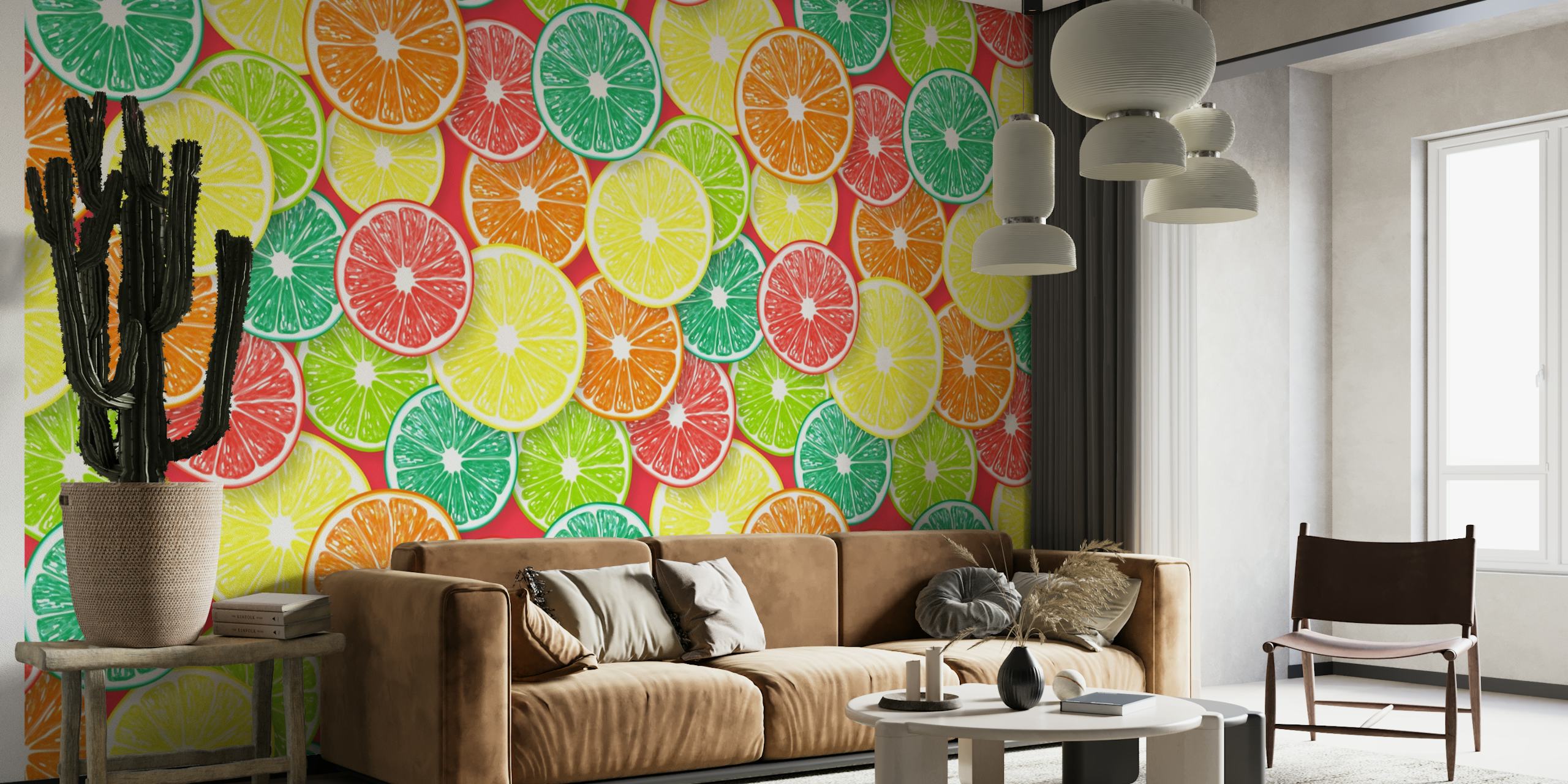 Citrus fruit slices wallpaper