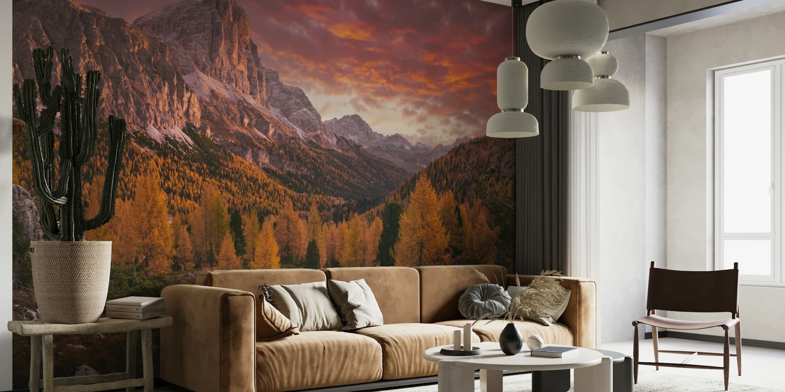 Dolomites - Explosion of light wallpaper