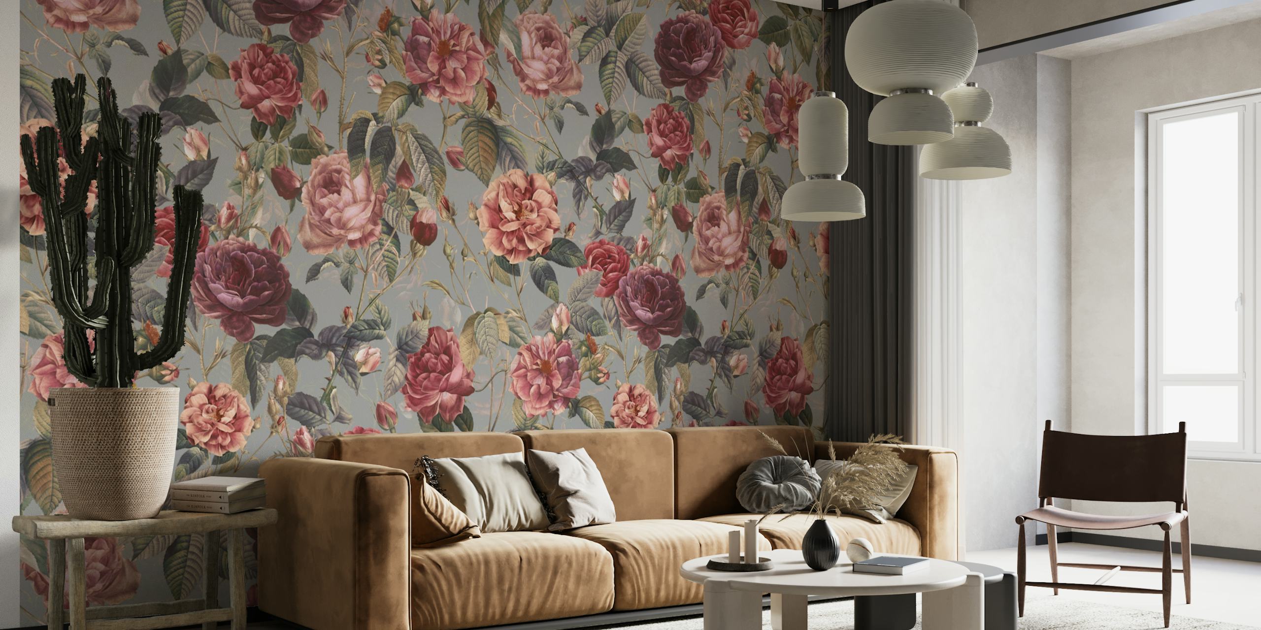 Rose Garden XI - II floral wallpaper design