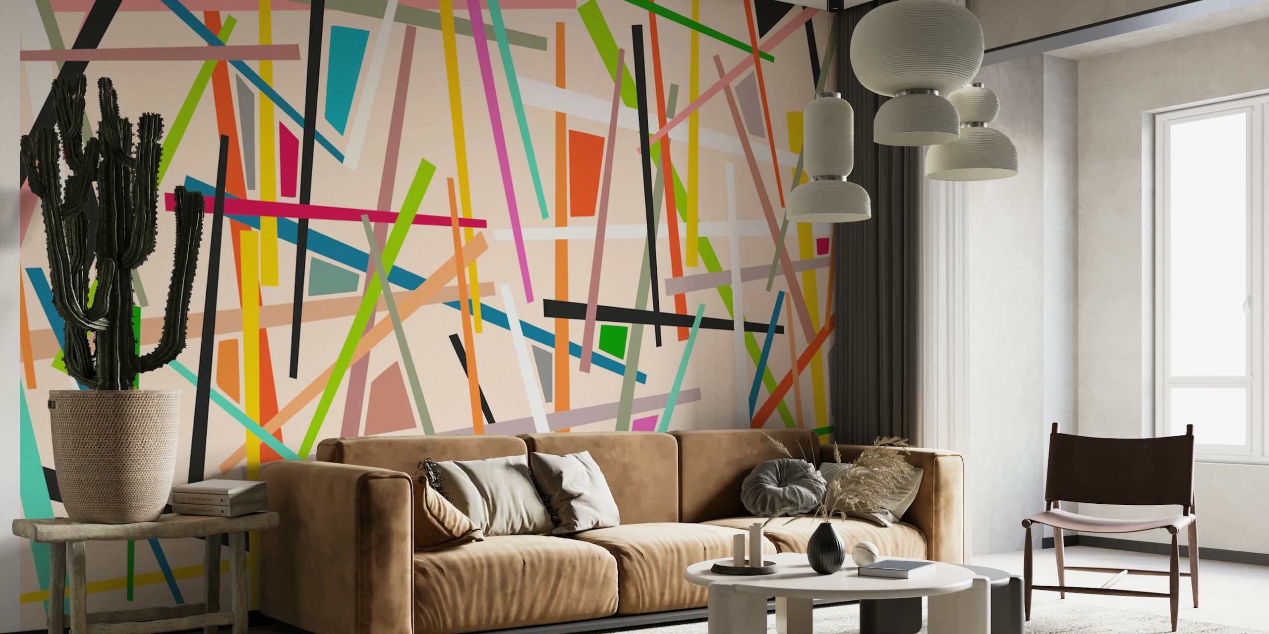 Intertwined 5 papier peint coloré dans une pièce
