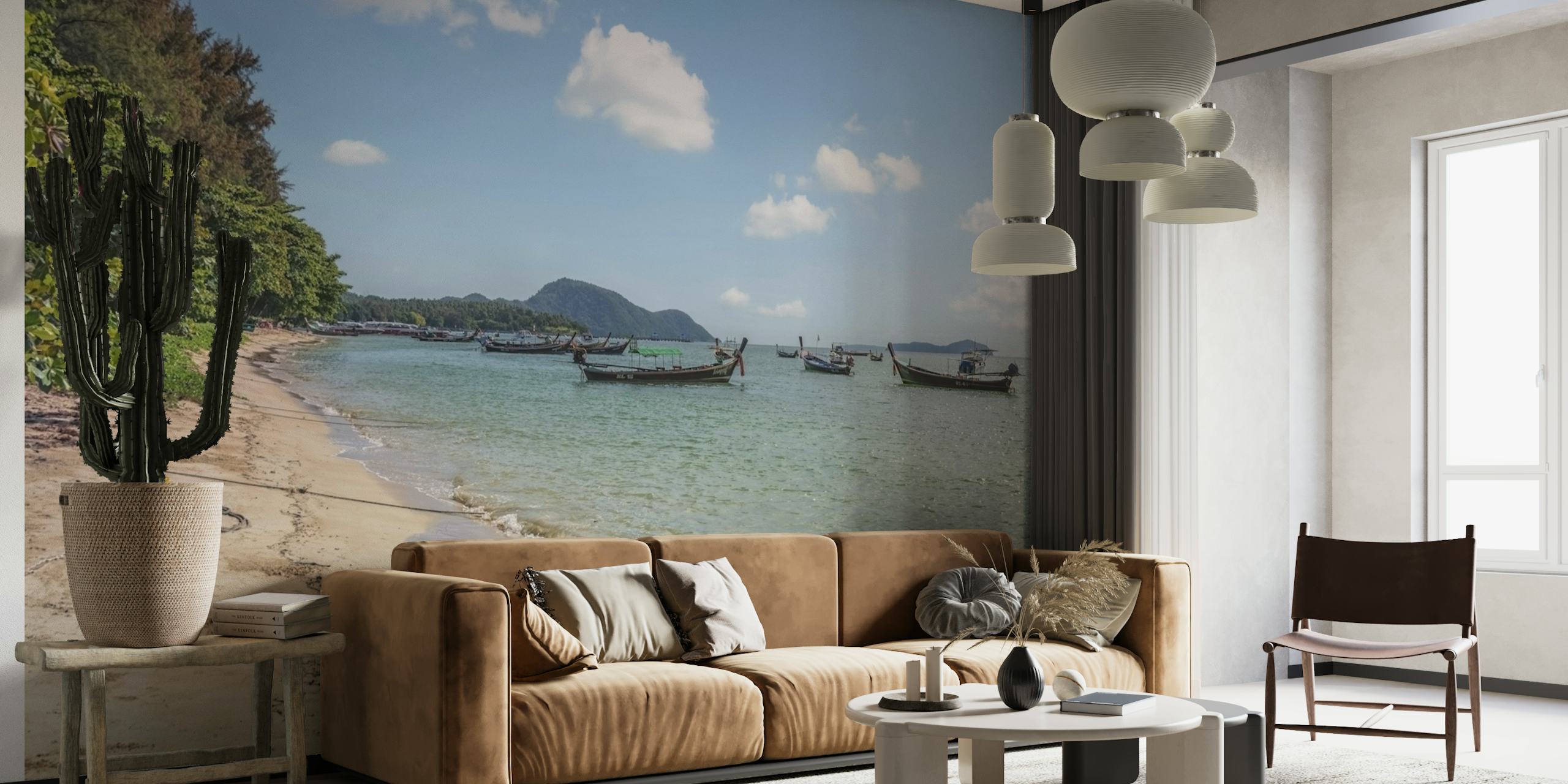Tropisch strand en boten