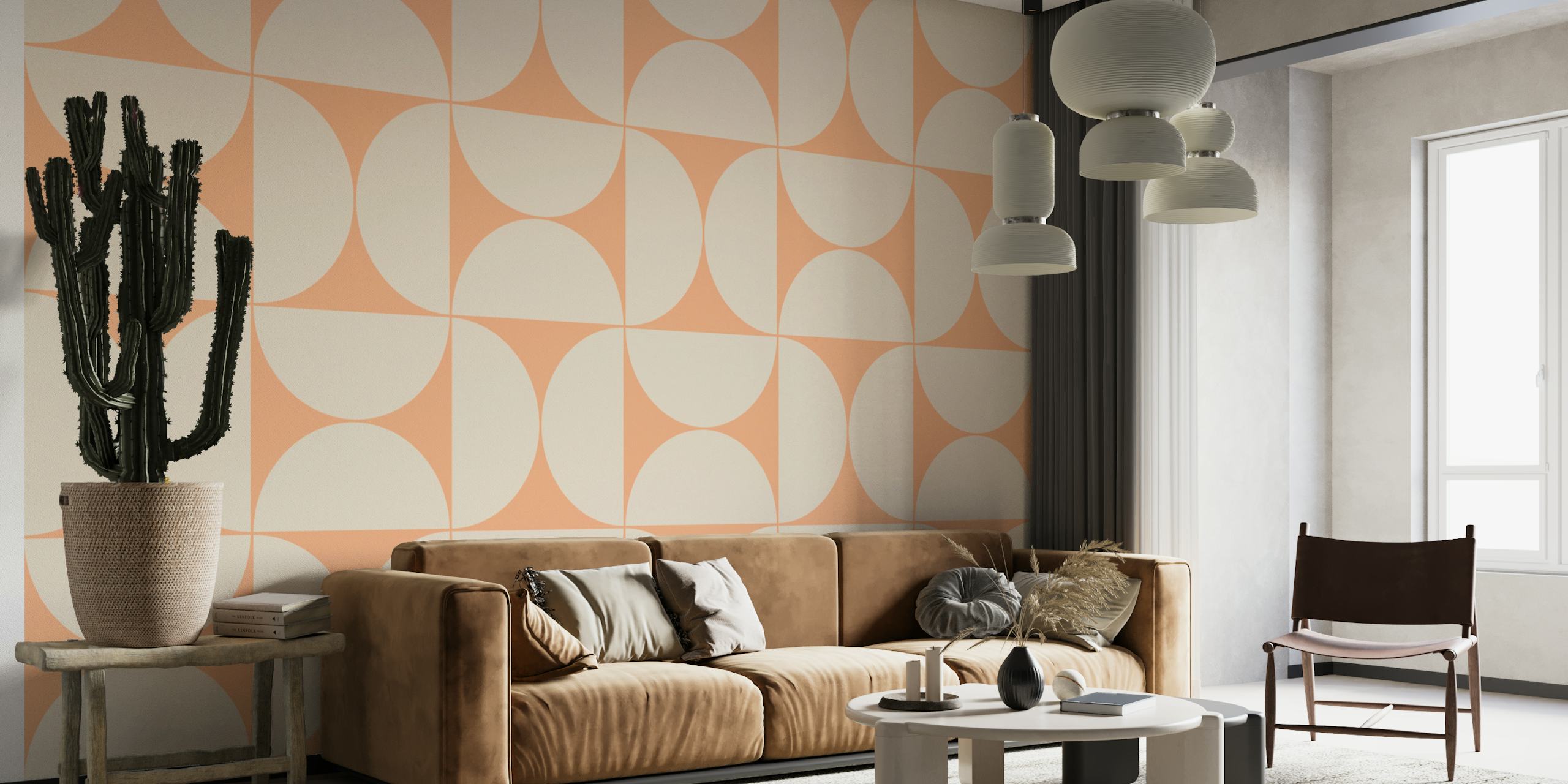 Tapeta Mid-Century Modern Pattern No34 w pokoju