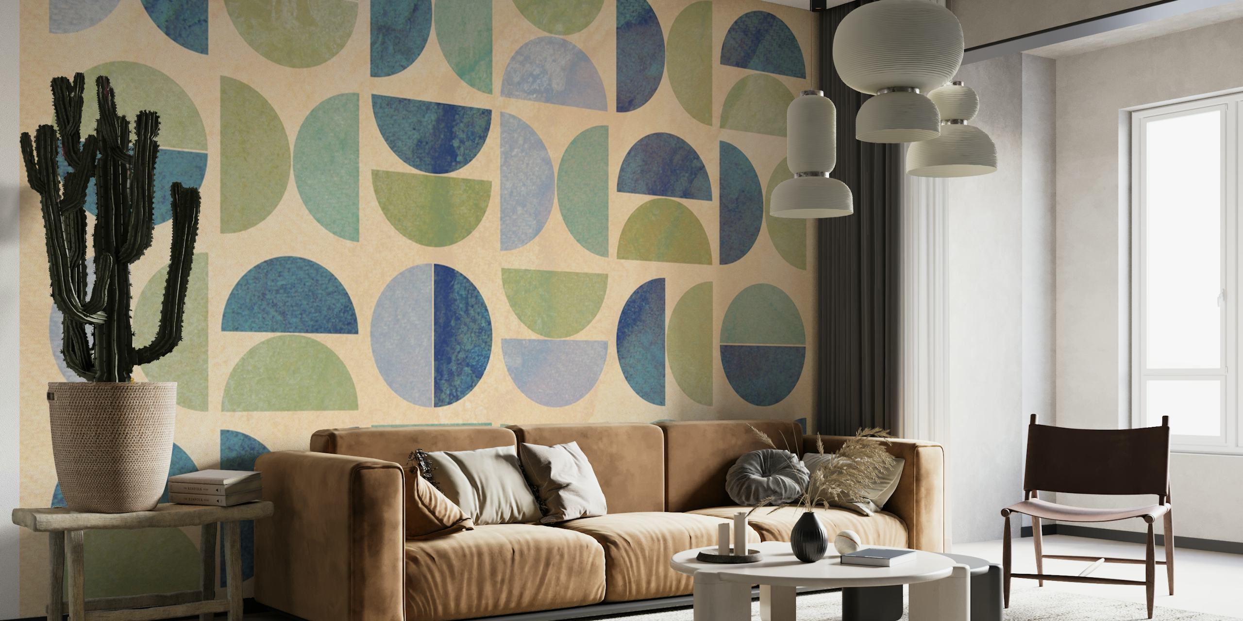 Vintage geometric decor tapetdesign