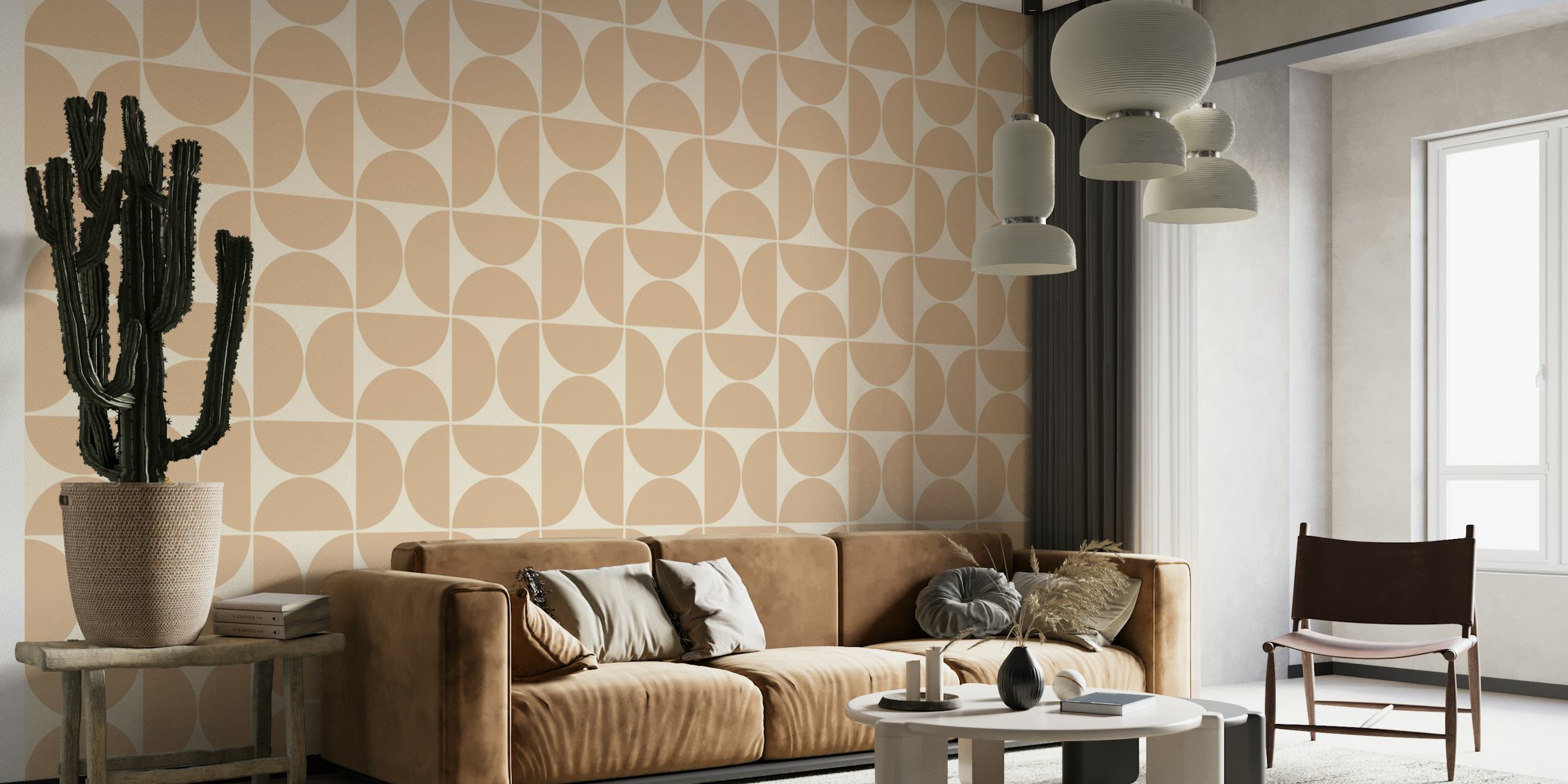 Mid-Century Modern wallpaper design i et rom
