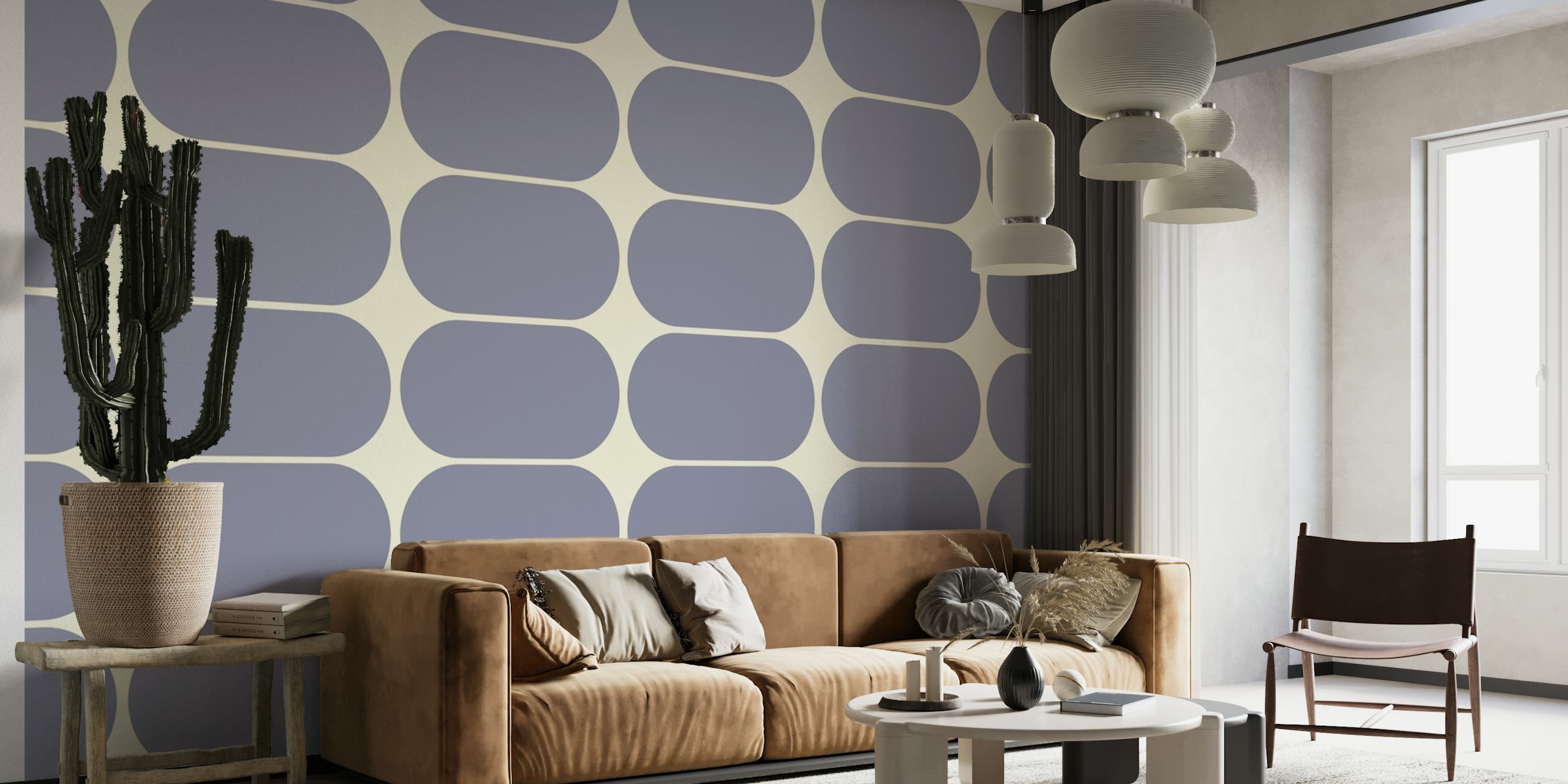 Návrh tapety Muted Mid-Century Pebbles