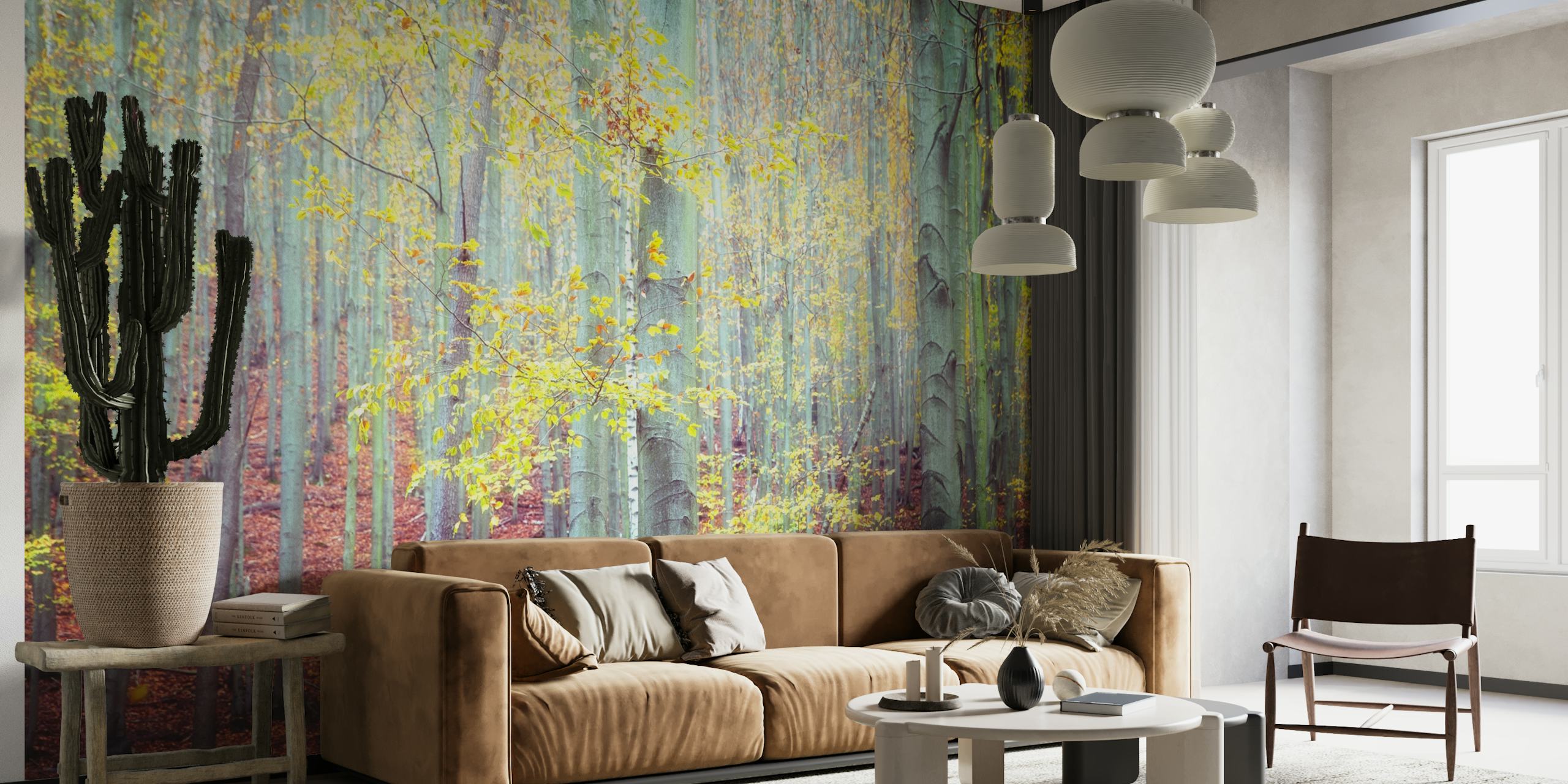 Autumn Beech Tranquility wallpaper in a room