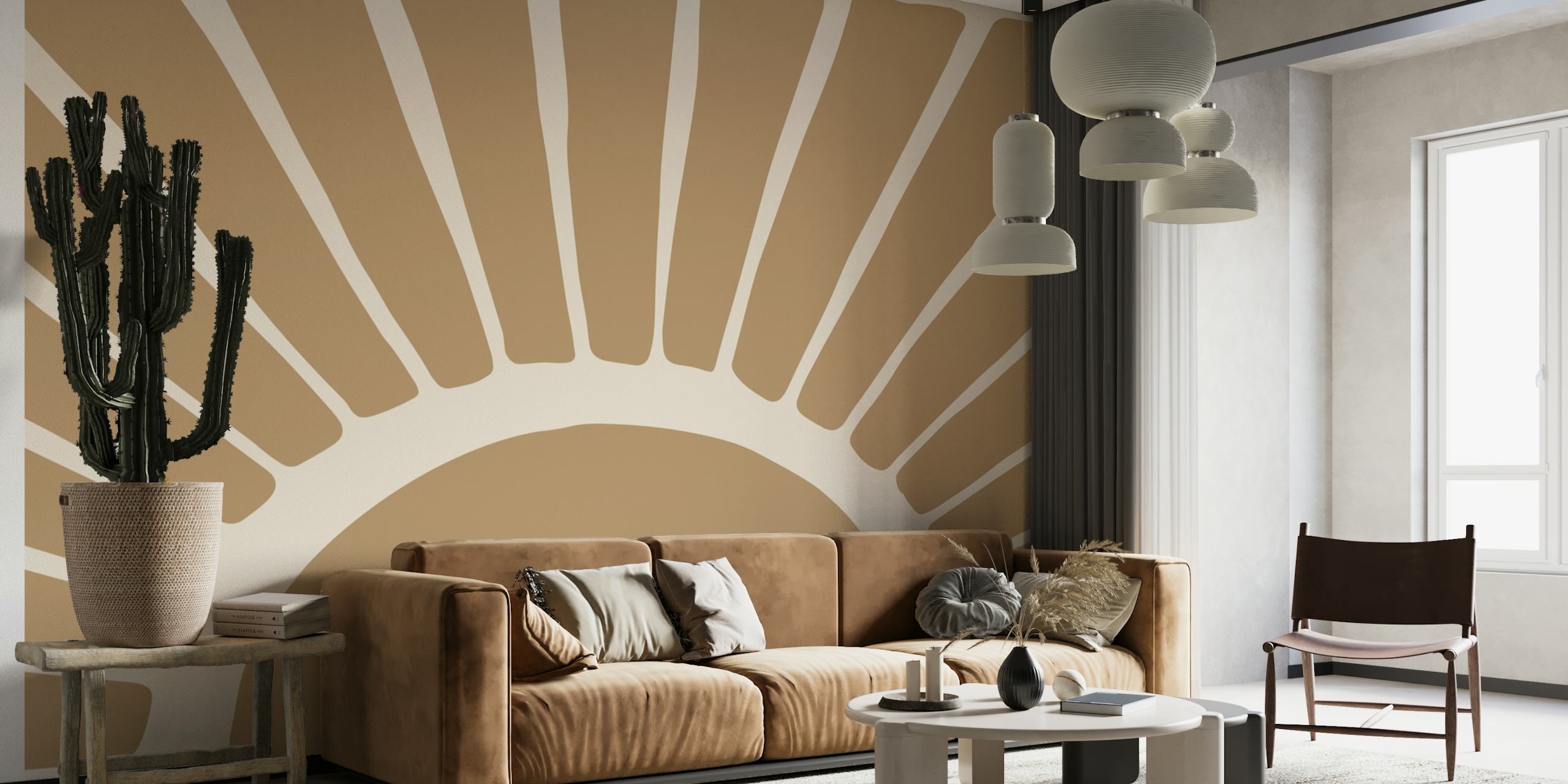 Art Deco Sunshine ταπετσαρία σε ένα δωμάτιο