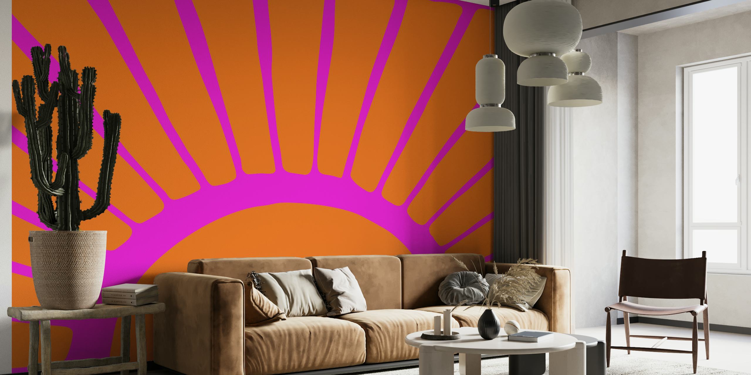 Seventies Sunshine wallpaper in a room