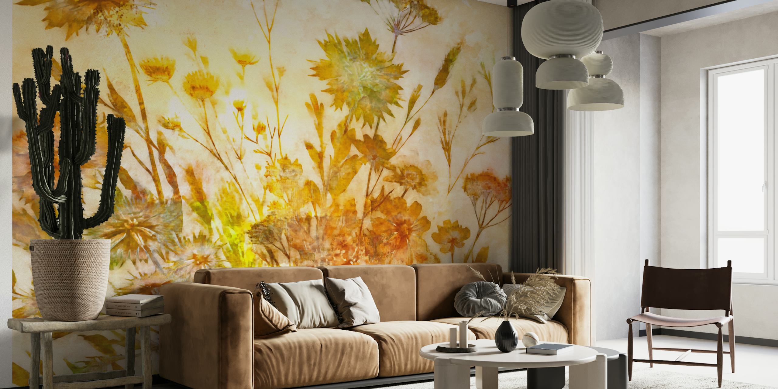 Autumn Flora Delight tapet i et rum