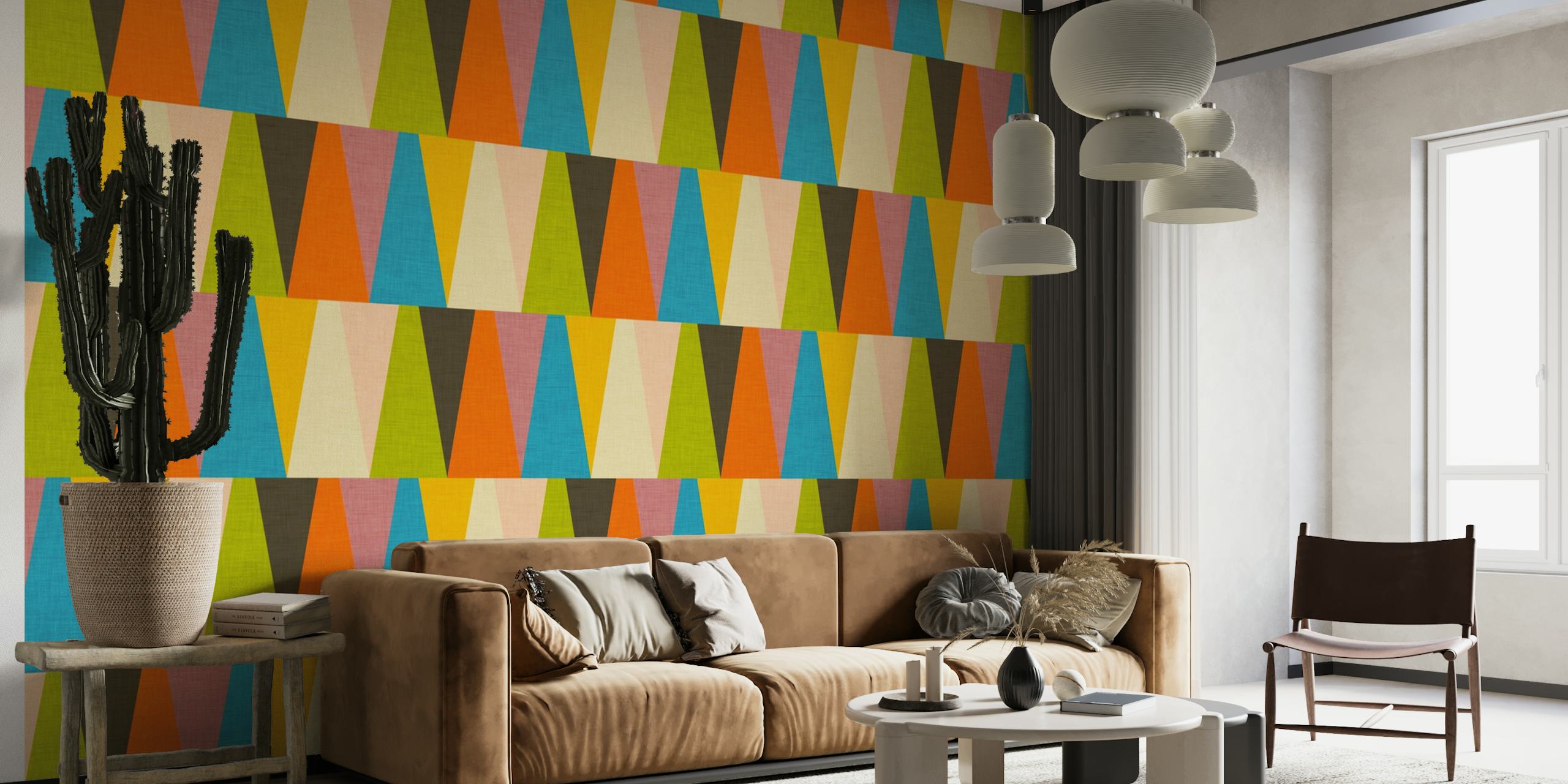 Retro Color Triangle wallpaper