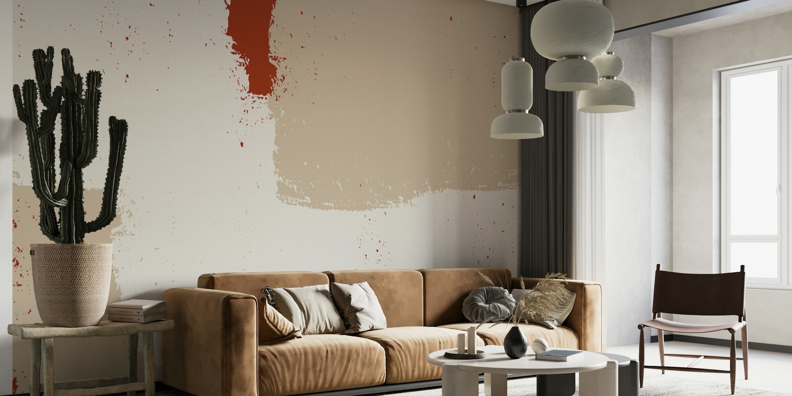 Ταπετσαρία Minimalist Terra Art σε ένα δωμάτιο