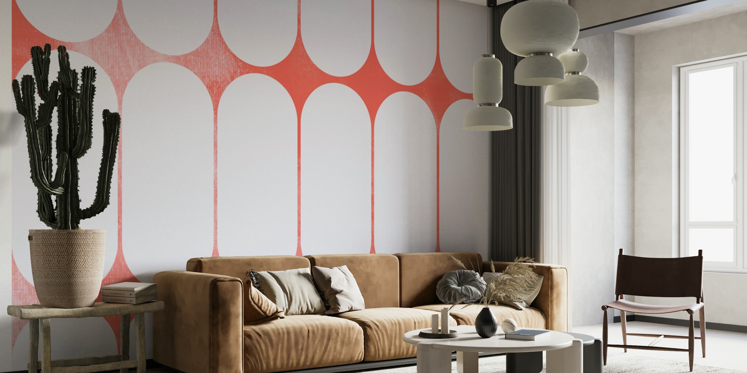 Abstract Coral Curves tapetdesign