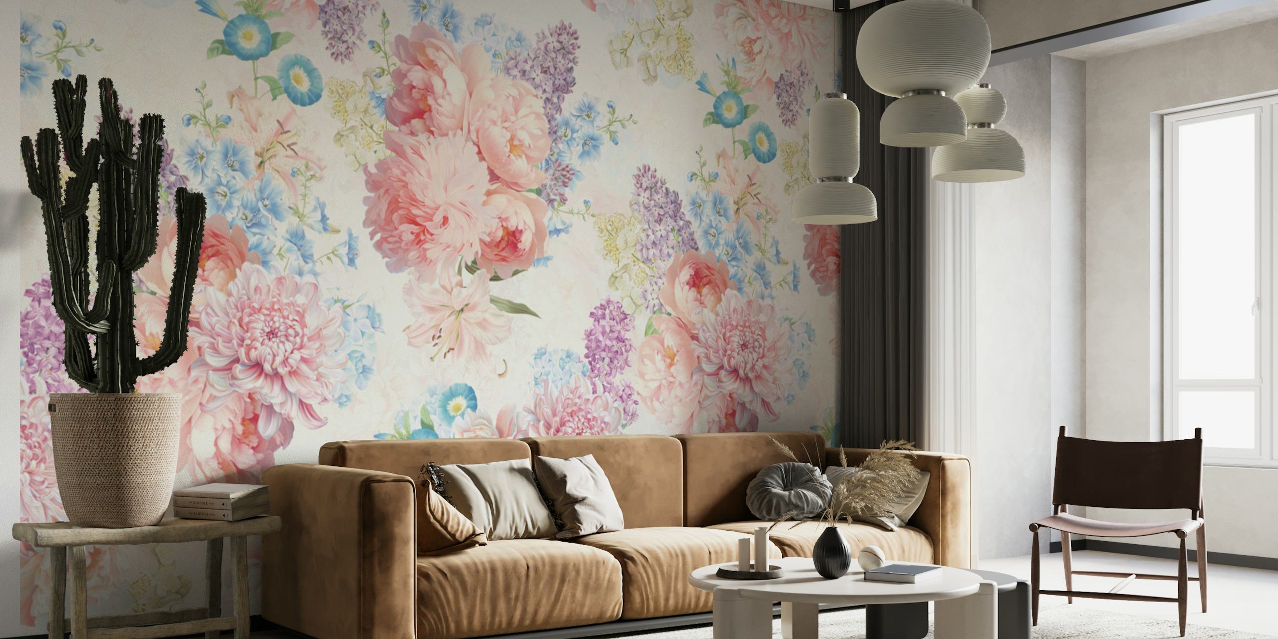 Blooming Rococo Garden Enchantment Tapete in einem Raum