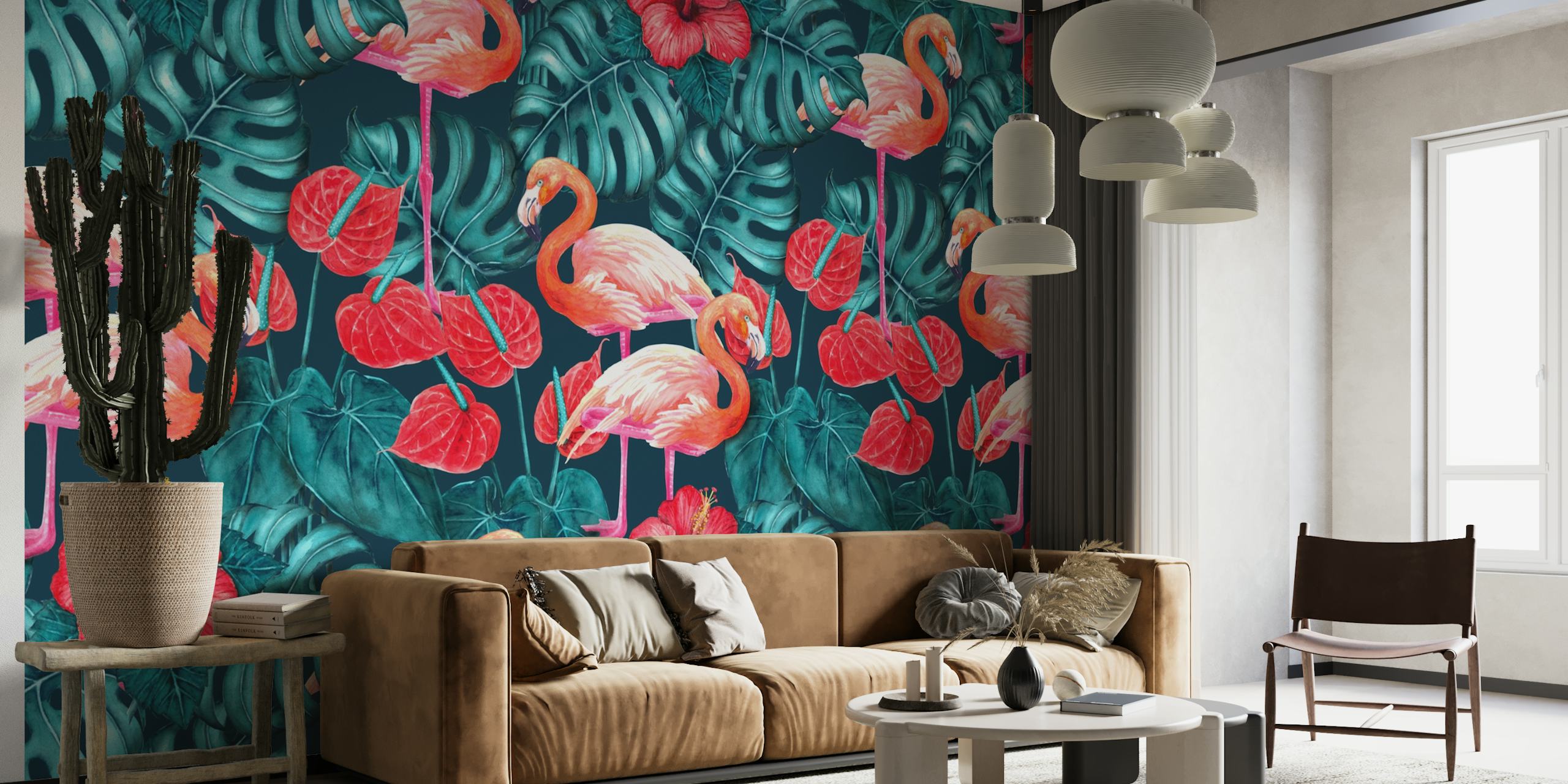 Flamingo birds 4 wallpaper