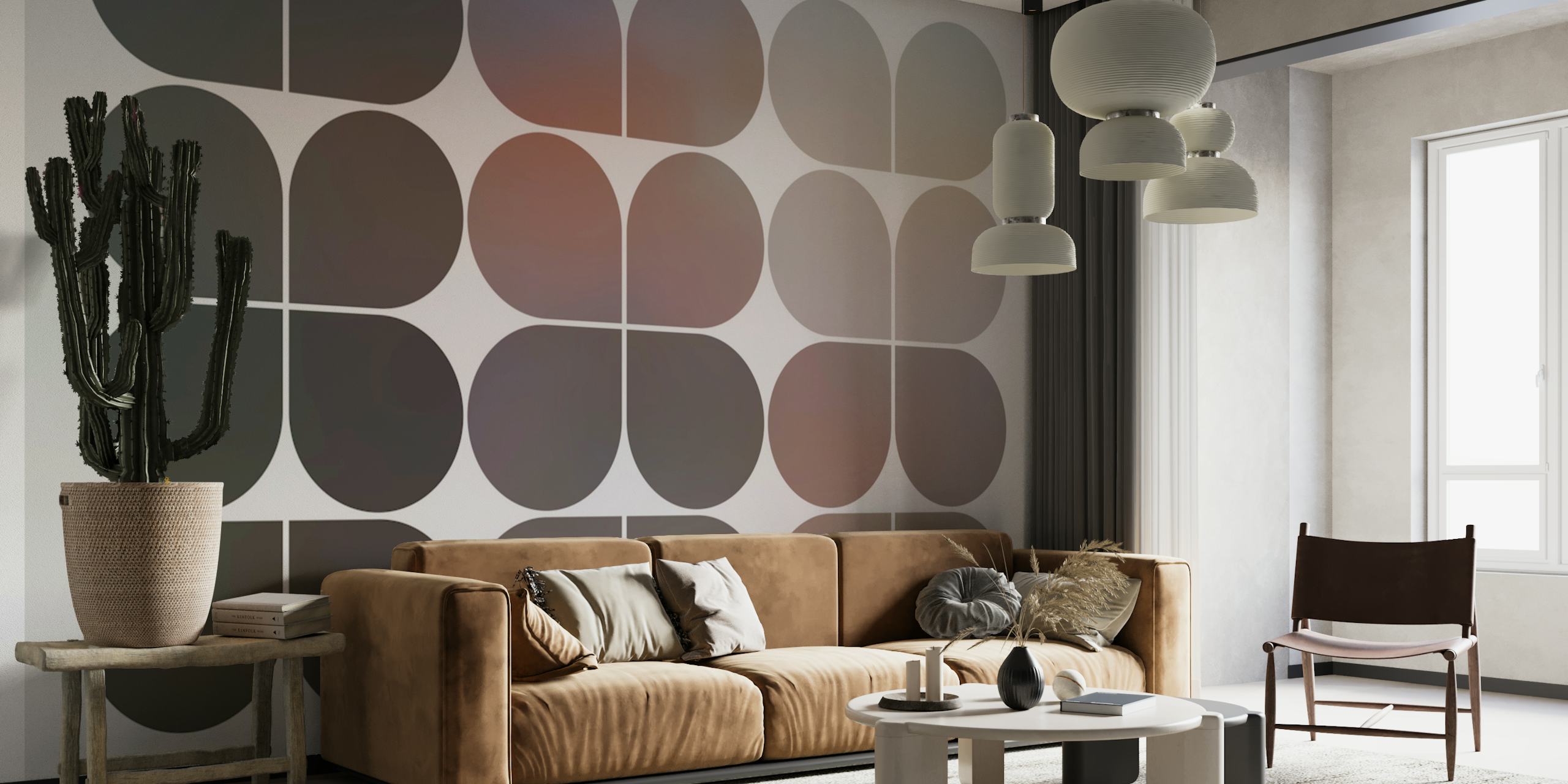 Black and white geometric shapes wallpaper