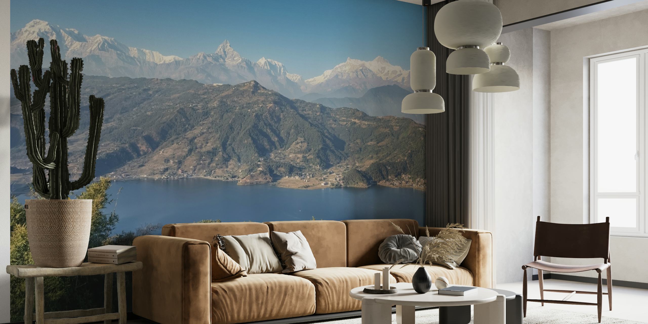 Pokhara Landscape tapet i et rom