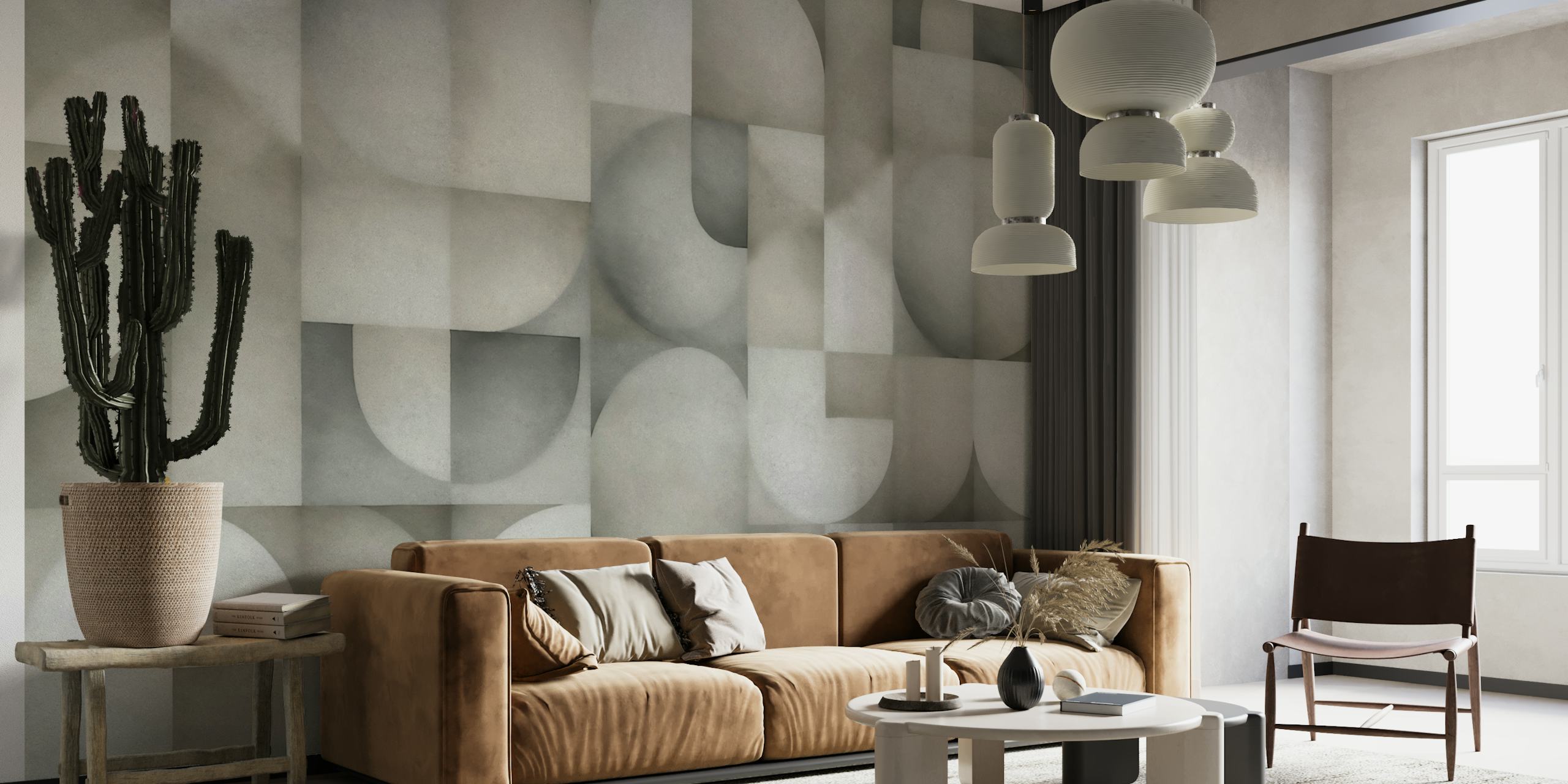 Soft Mid Century Modern Organic behangontwerp