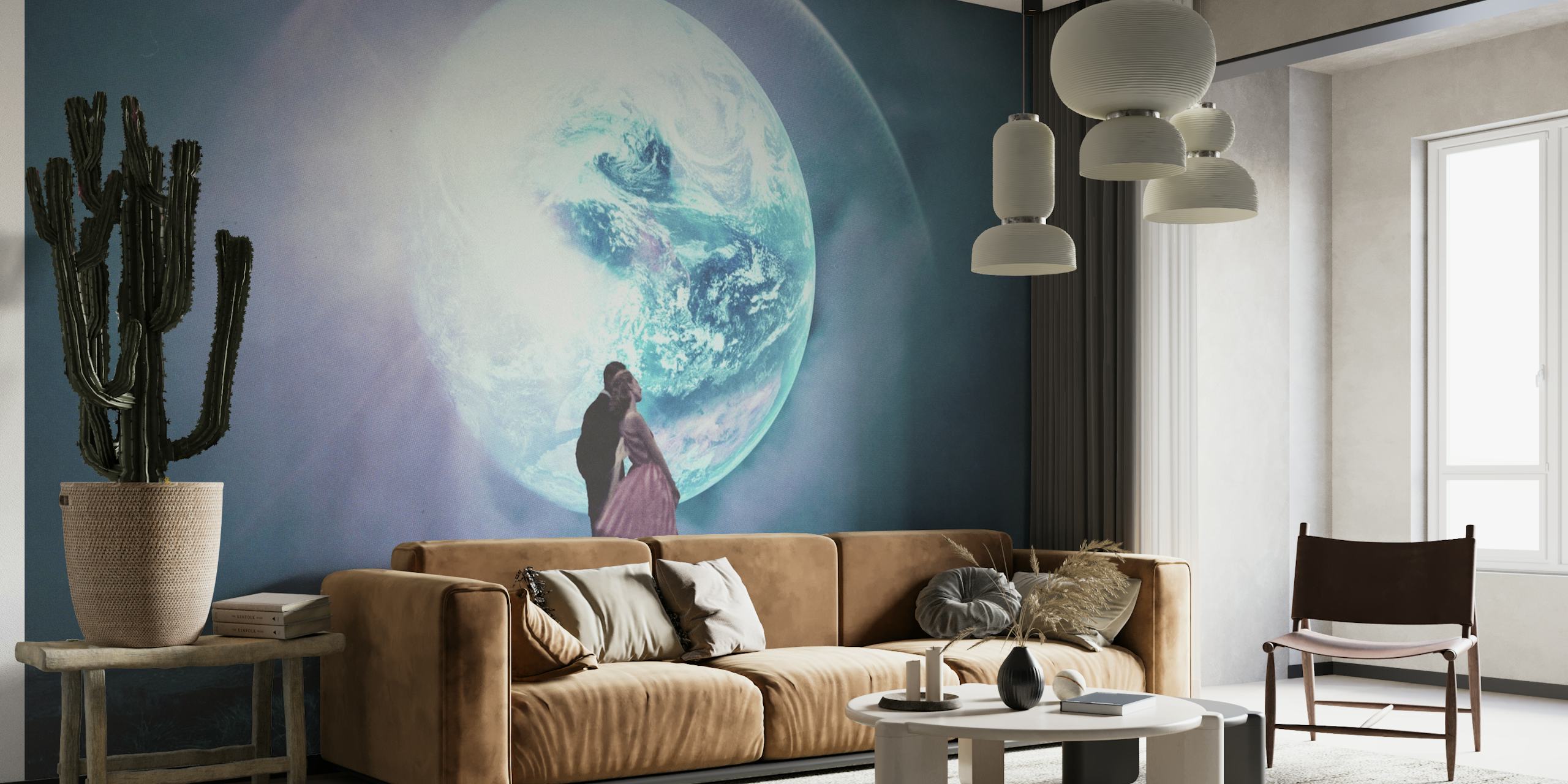 Unelmamainen tapettisuunnittelu modernissa huoneessa