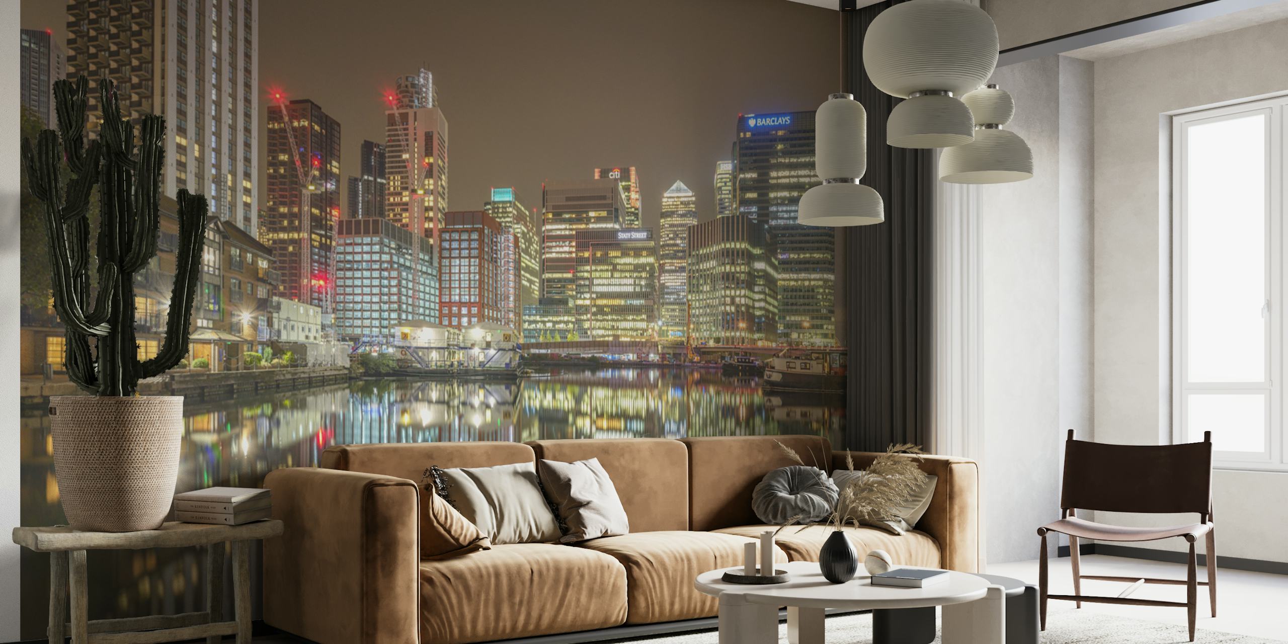 Twilight London Skyline Reflexionen Tapete