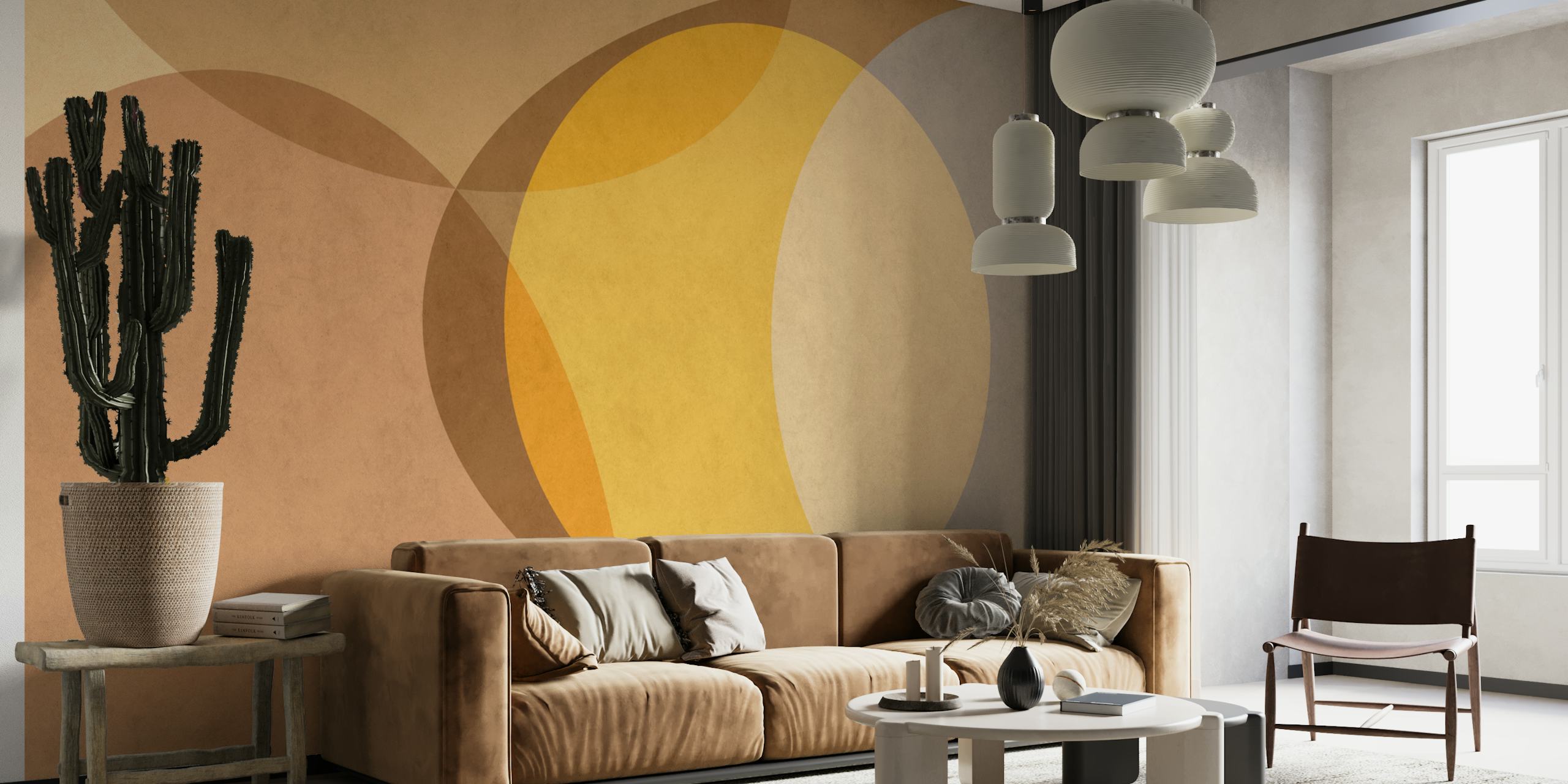 Mid Century Modern Abstract Organic wallpaper design