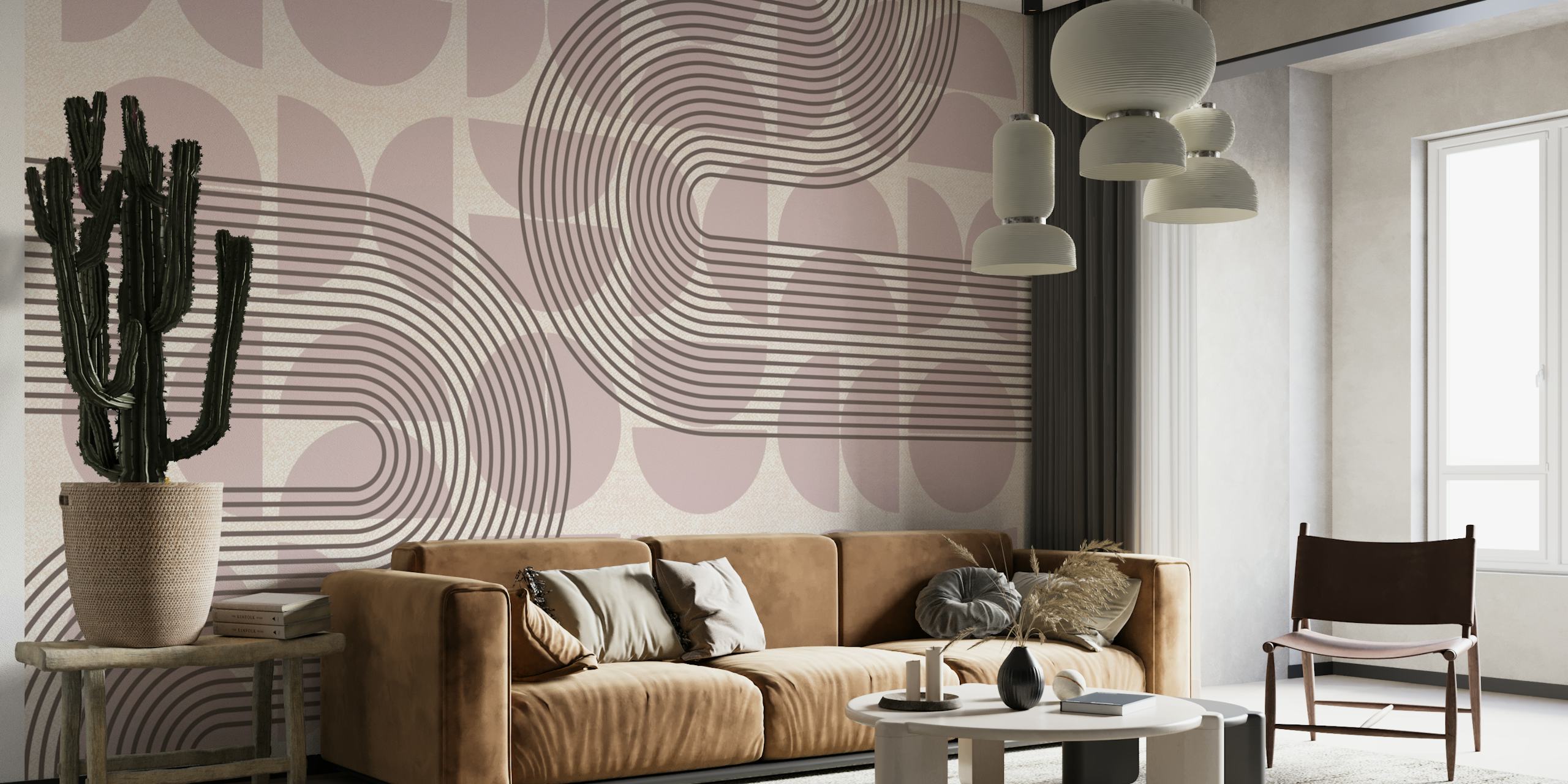 Abstract Mid Century Modern tapetdesign
