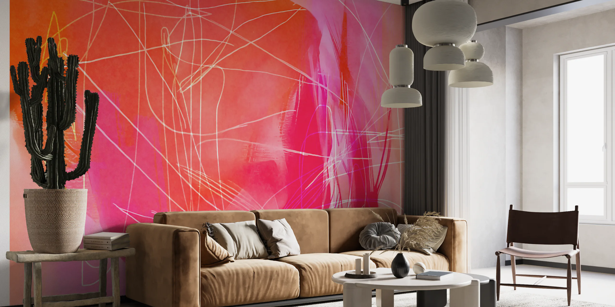 Color Burst Modern Abstract Wallpaper