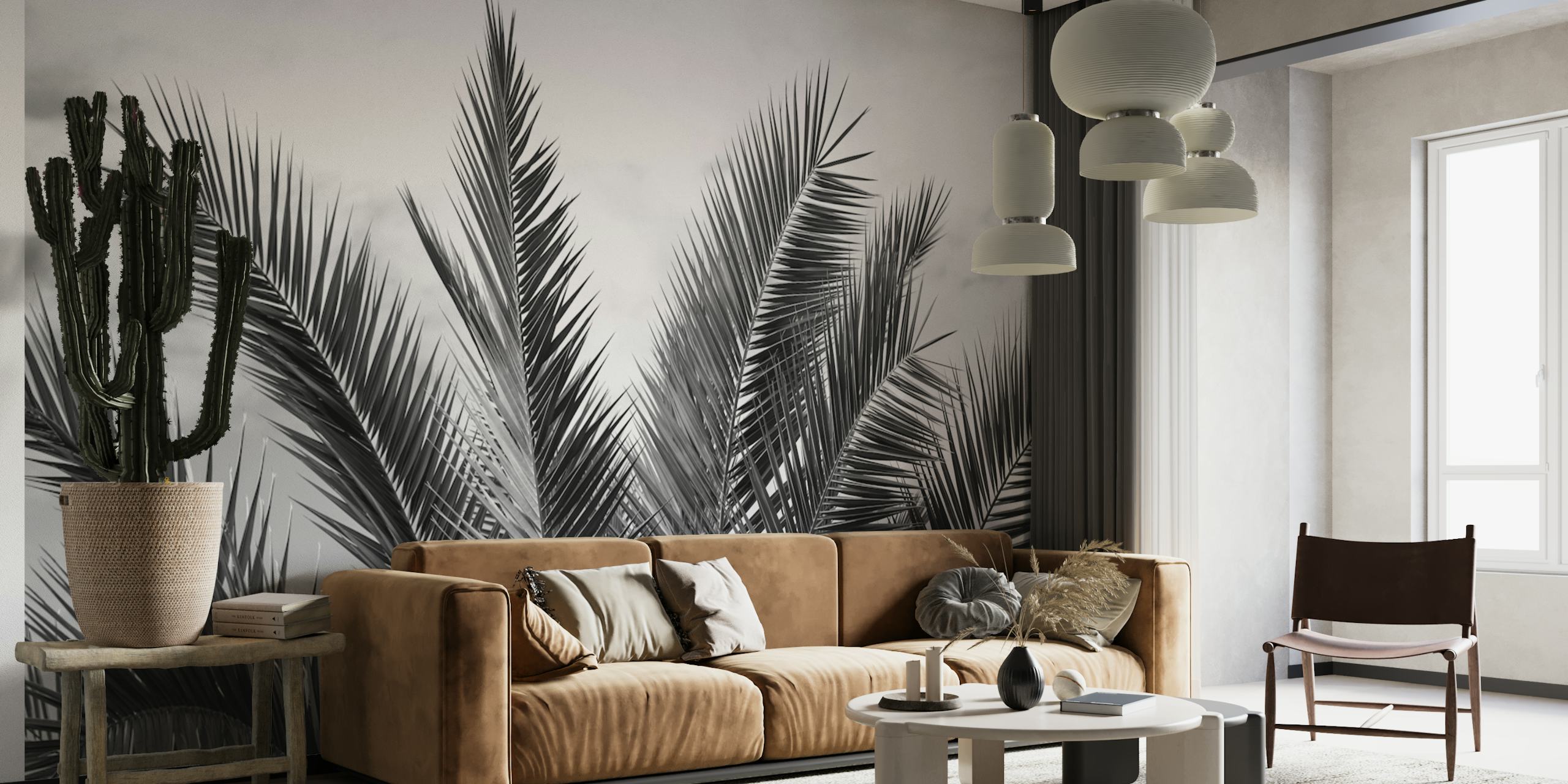 Carta da parati Dreamy Caribbean Palms in una stanza
