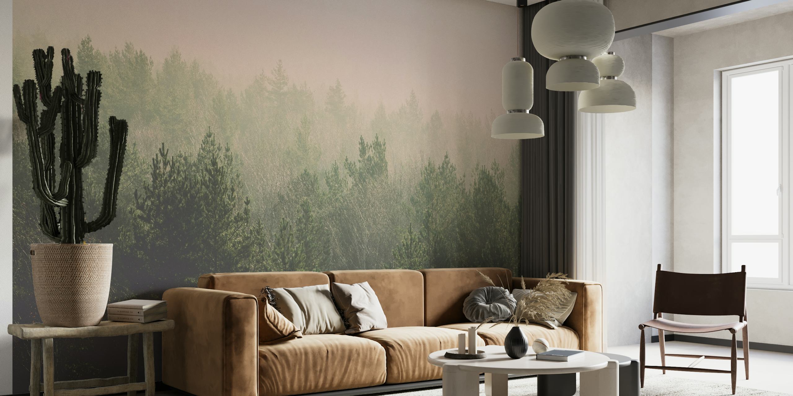 Retro forest wallpaper