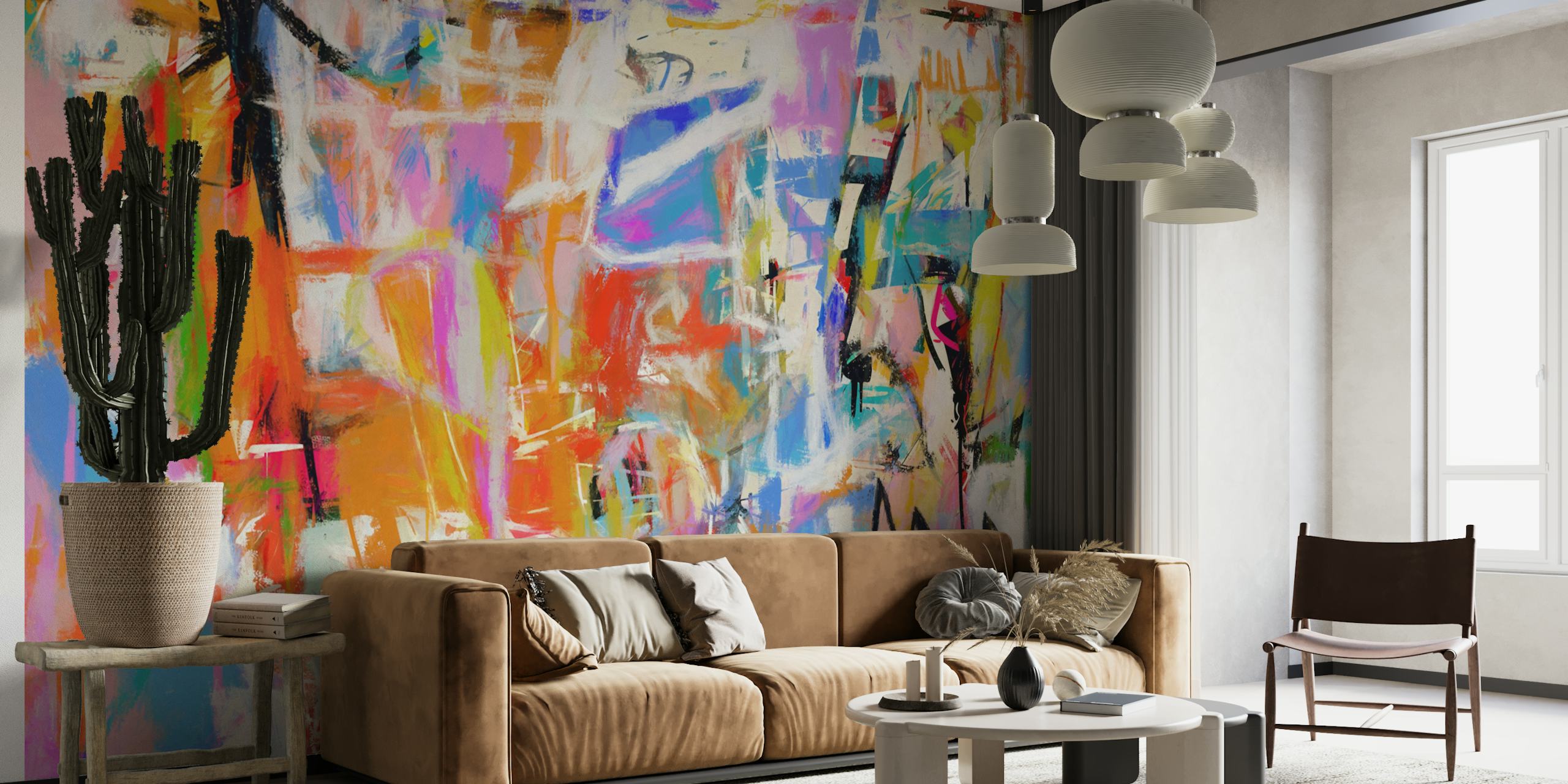 Vivid Brush Strokes tapeta w pokoju