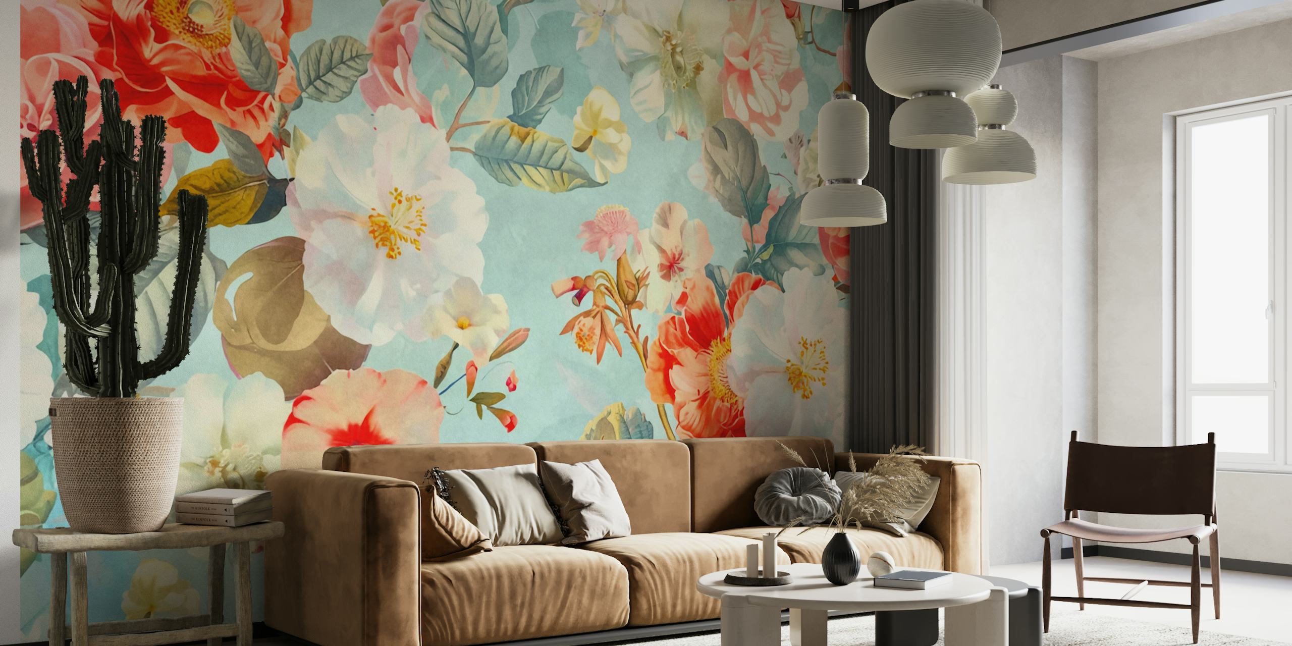 Neo Kitsch Pastel Retro Flowers design tapety