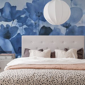 Minimalistic Meadow Abstract Florals Blue