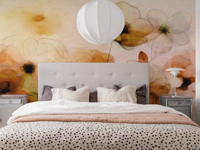 Amber Blossoms Art Decor