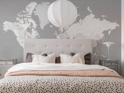 High detail world map Hugh