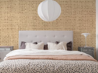 Beige African Mud Cloth Fabric