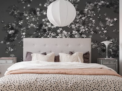 Gray Night Glitter Stars 1