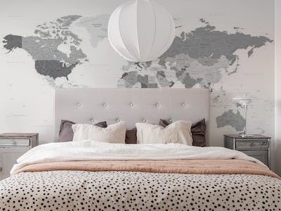 World Map Highly Detailed Grey